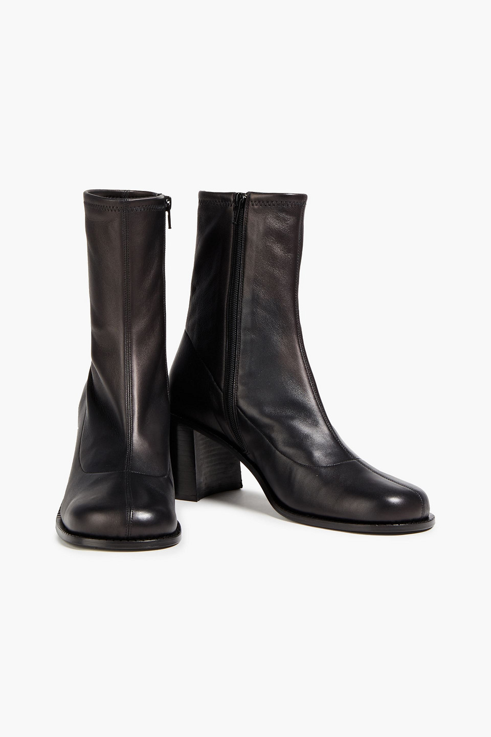 Simon Miller Mojo Leather Ankle Boots In Black