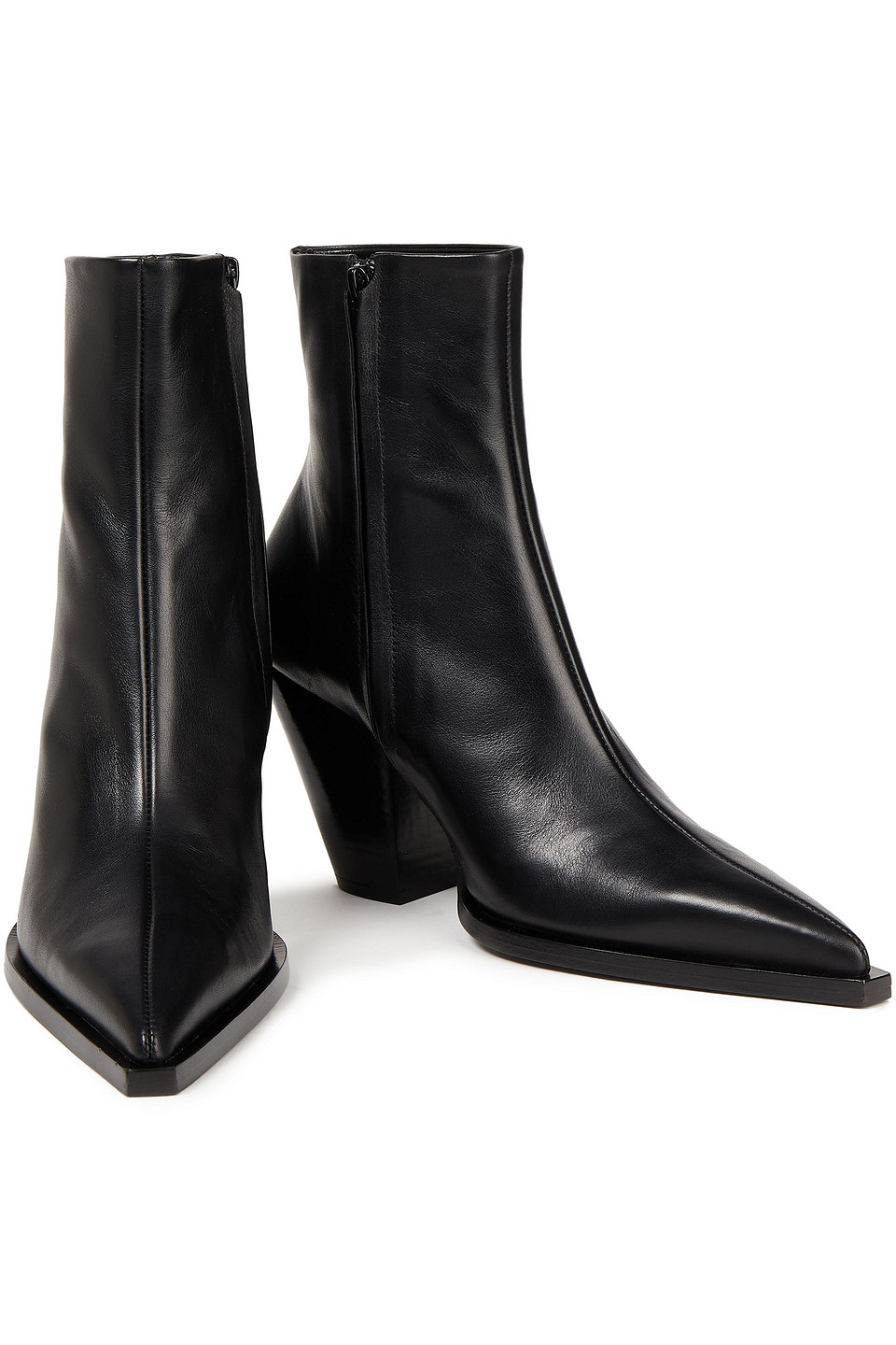 Simon Miller Leather Ankle Boots In Black