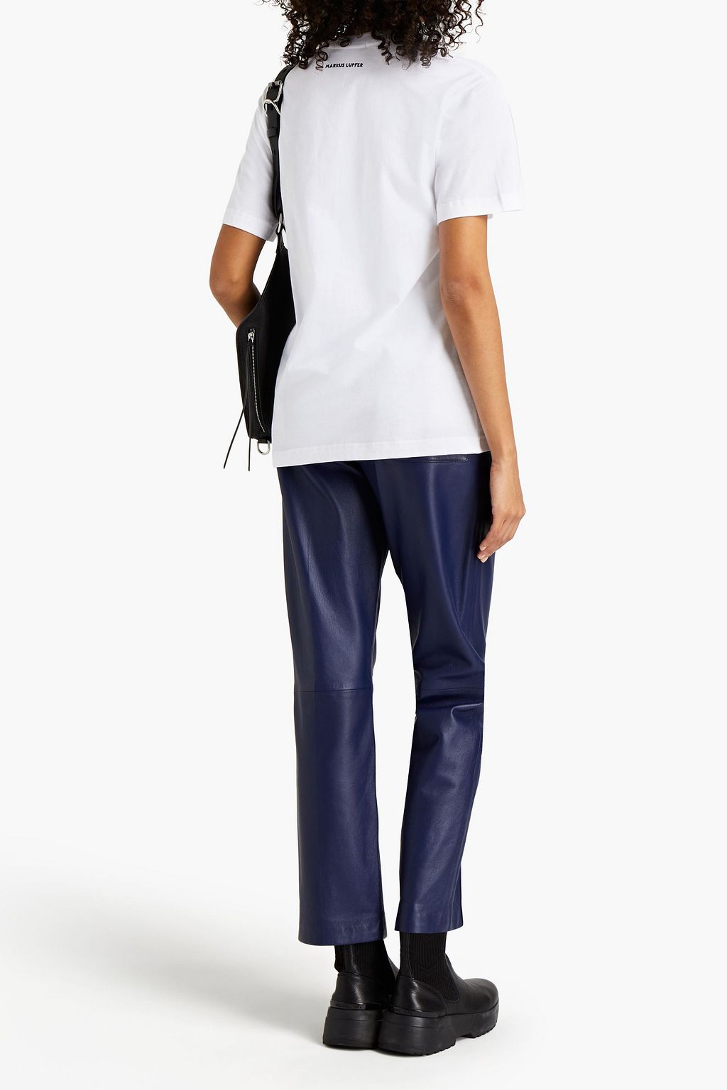MARKUS LUPFER Anna embellished printed cotton-jersey T-shirt
