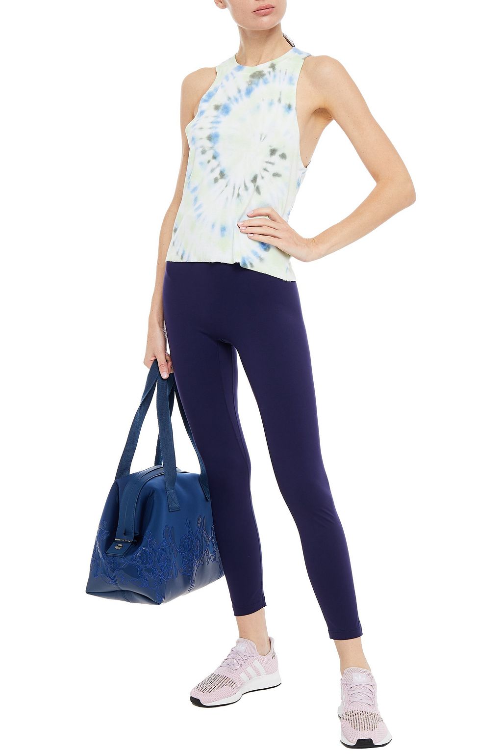 ALL ACCESS The Dynamic tie-dyed ribbed jersey tank