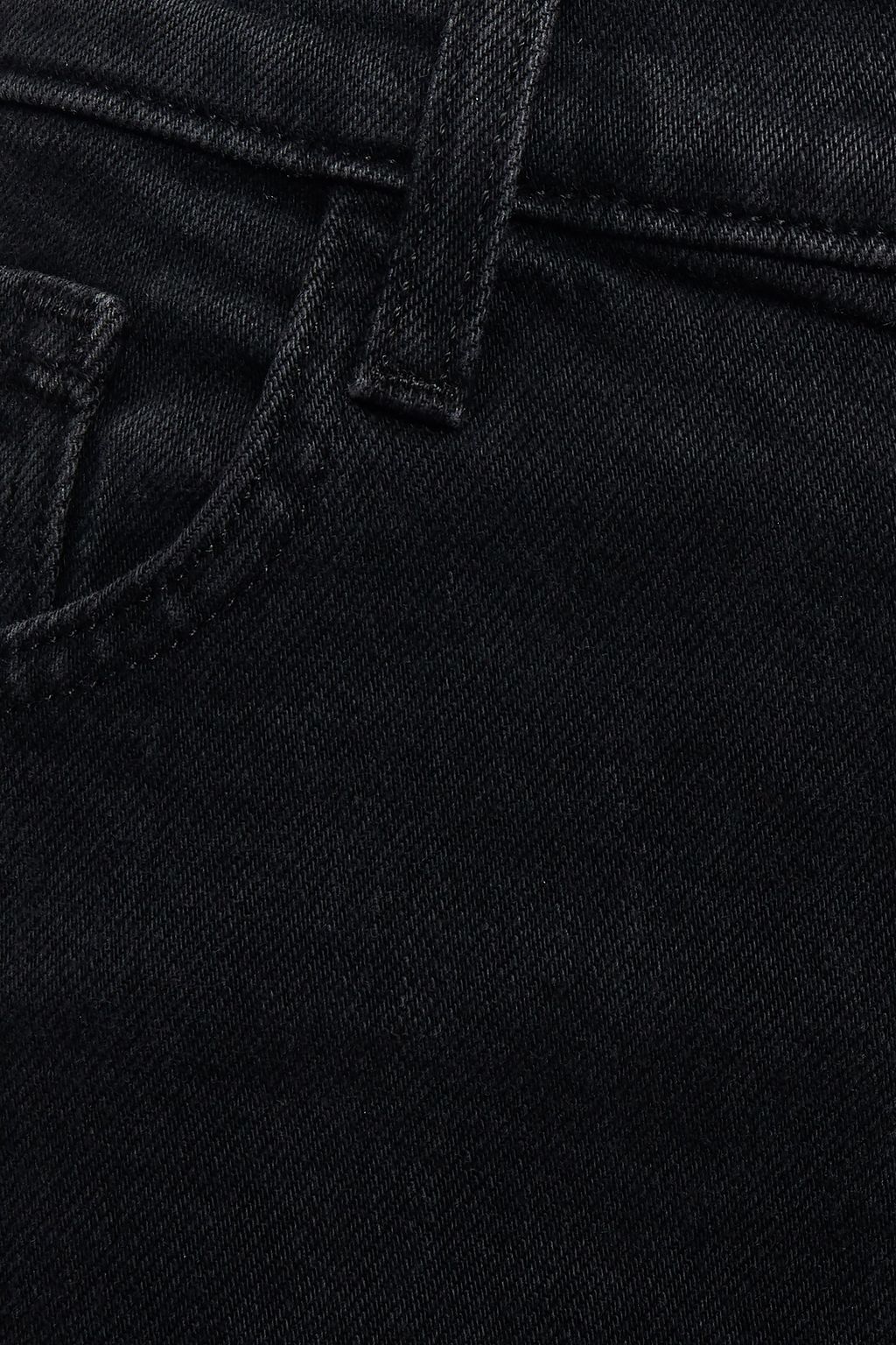 J BRAND Chain-trimmed high-rise straight-leg jeans