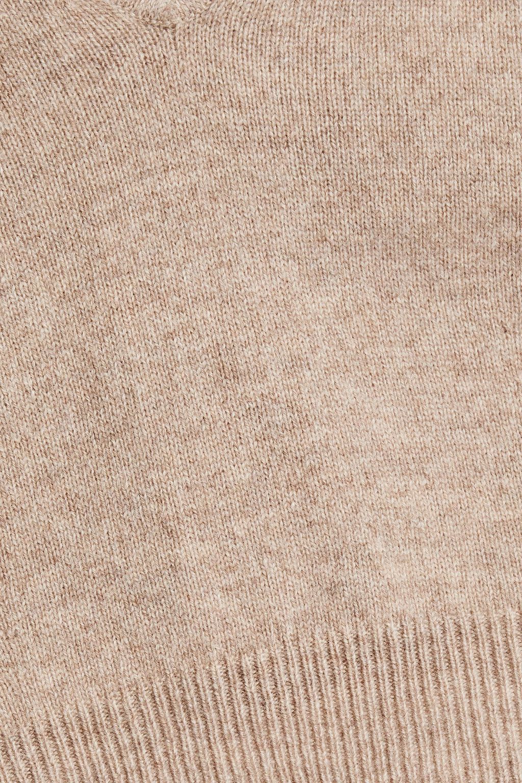 FRAME Cropped mélange cashmere tank