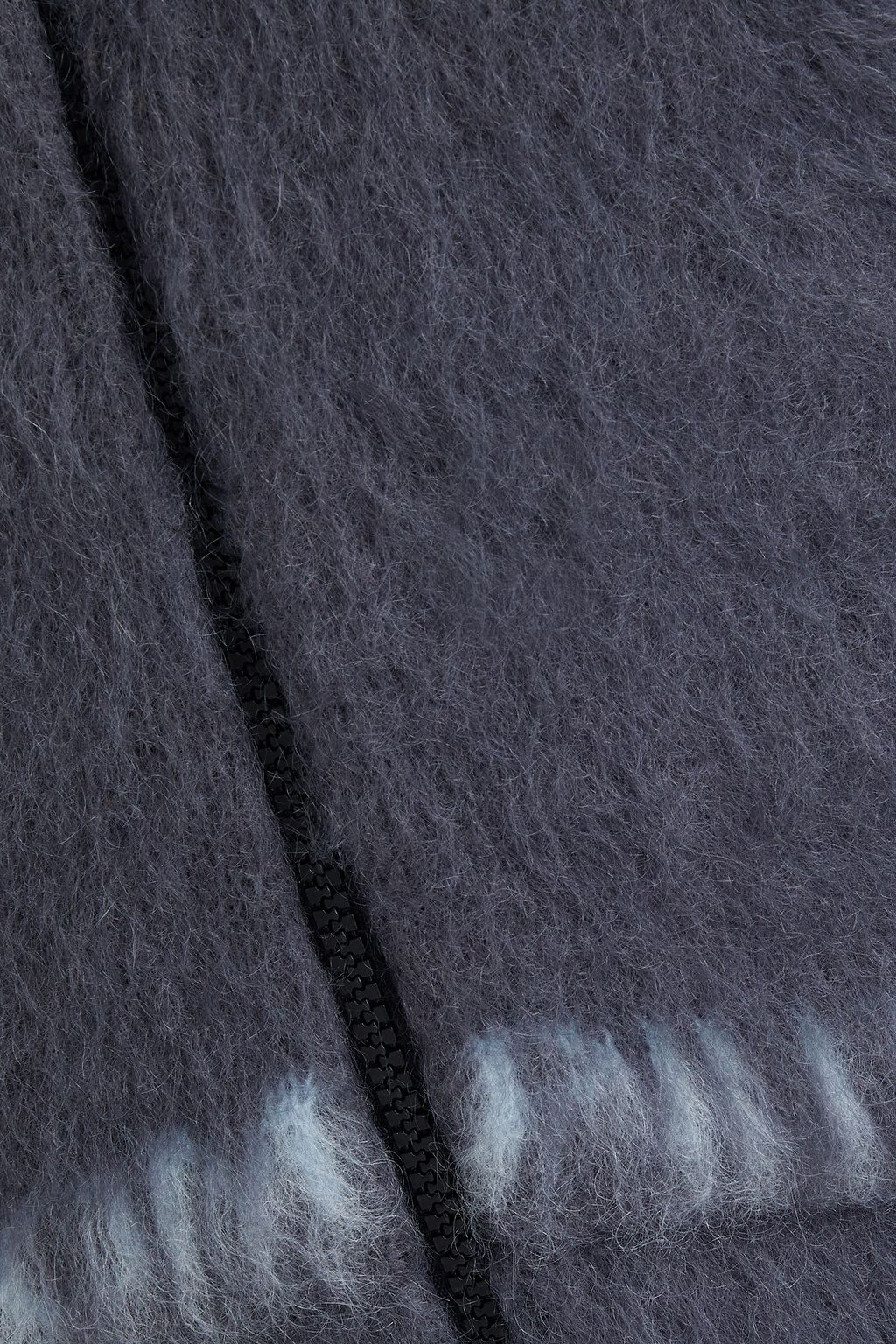 OFF-WHITE™ Brushed intarsia mohair-blend zip-up hoodie