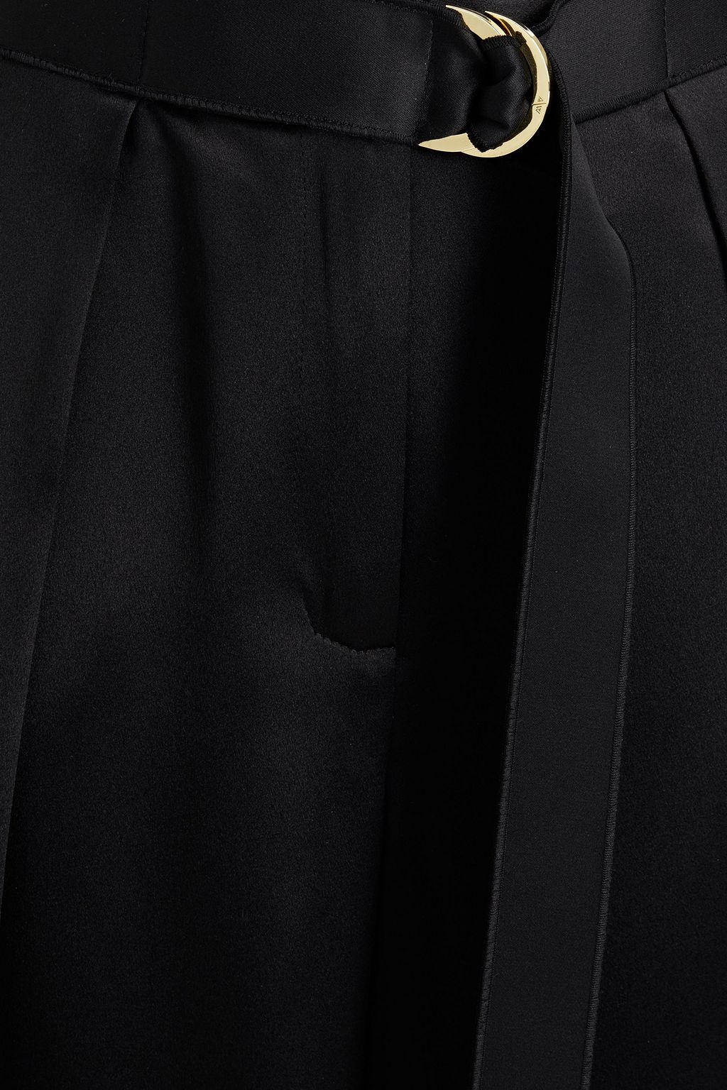 AMANDA WAKELEY Belted silk-satin wide-leg pants