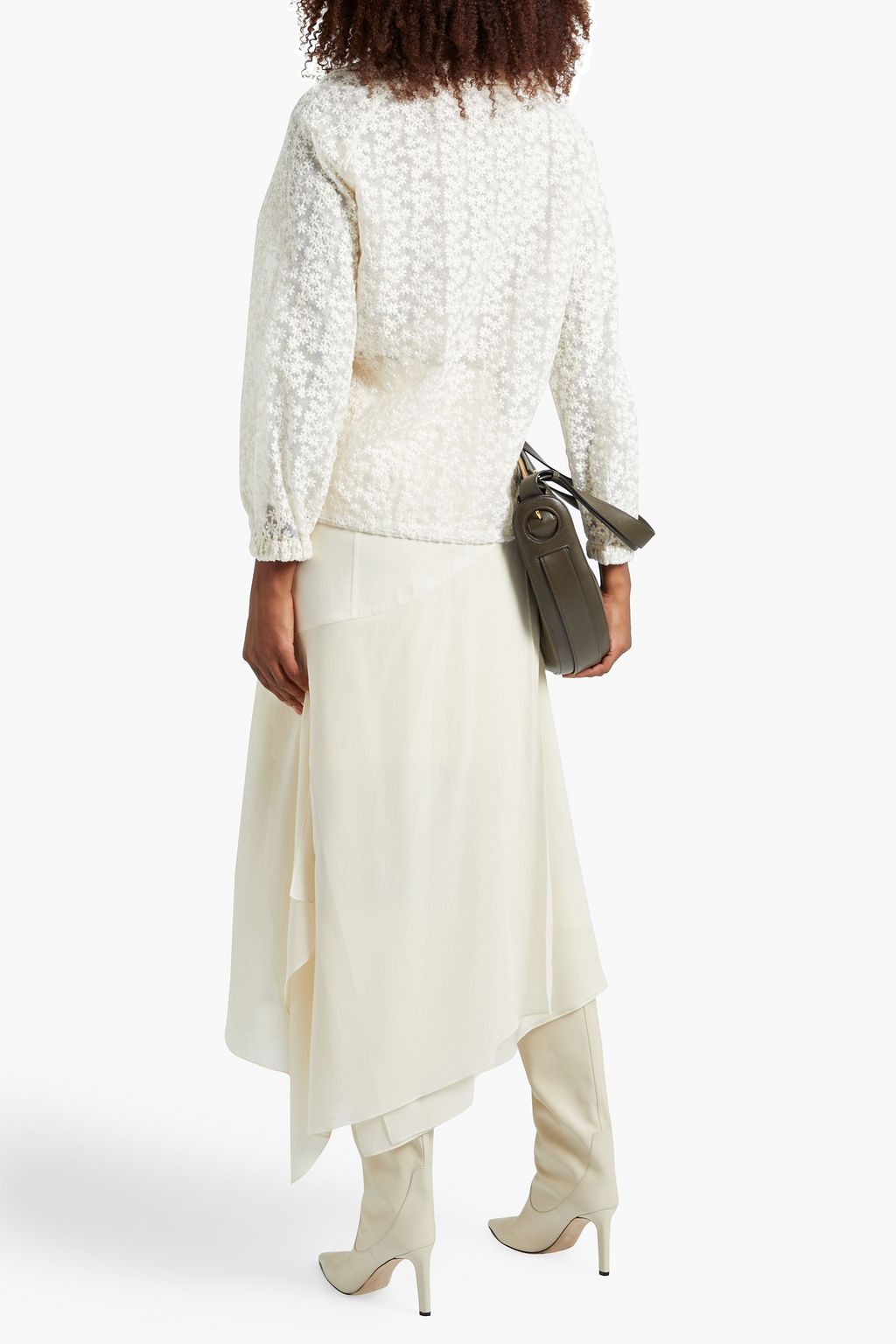 AKRIS Embroidered organza jacket THE