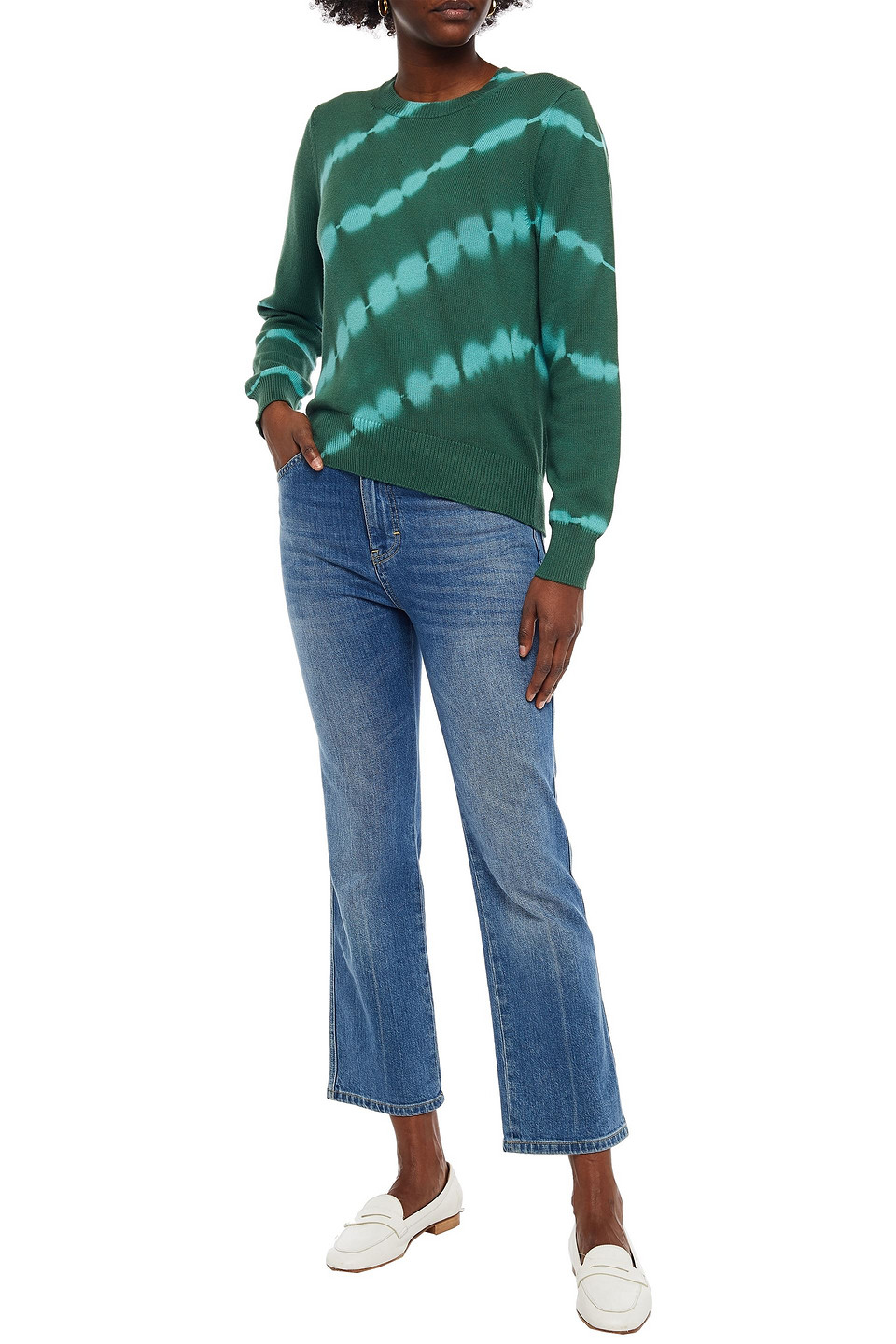 Veronica Beard Nikasha Tie-dyed Cotton Jumper In Green