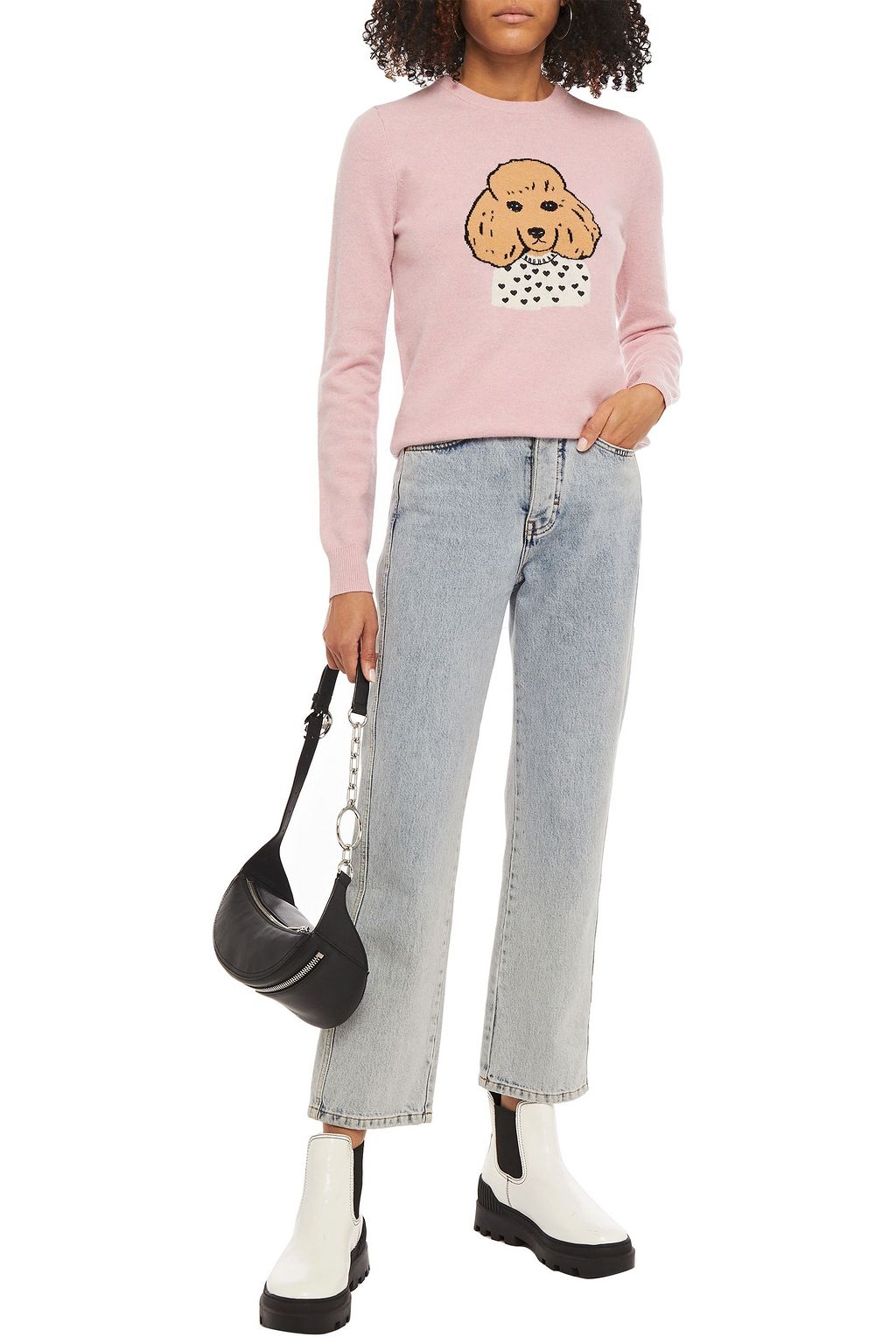 MARKUS LUPFER Mia embroidered intarsia merino wool sweater