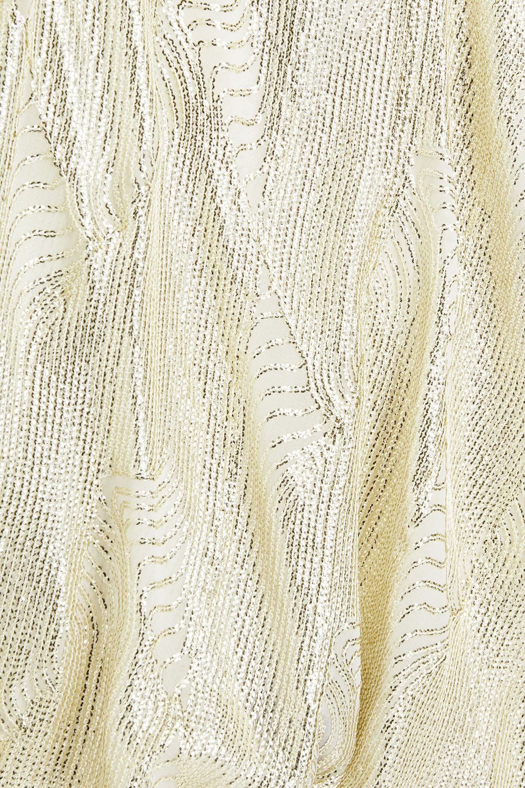 AMANDA WAKELEY Embellished metallic crepe de chine top