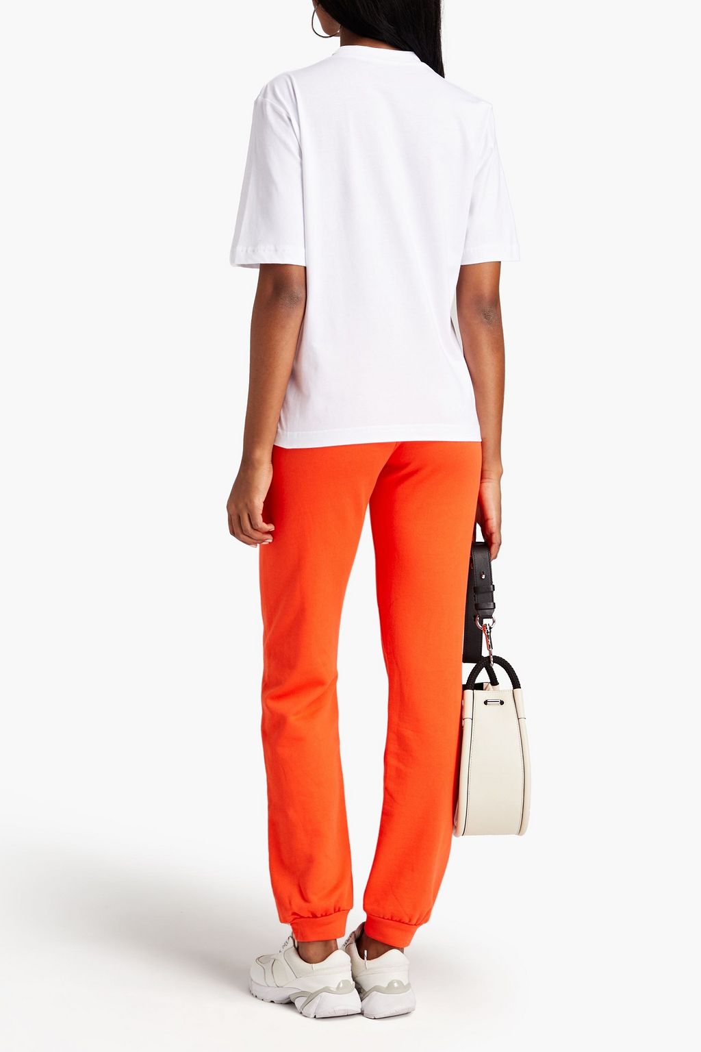 MARKUS LUPFER Nicola flocked printed organic cotton-jersey T-shirt