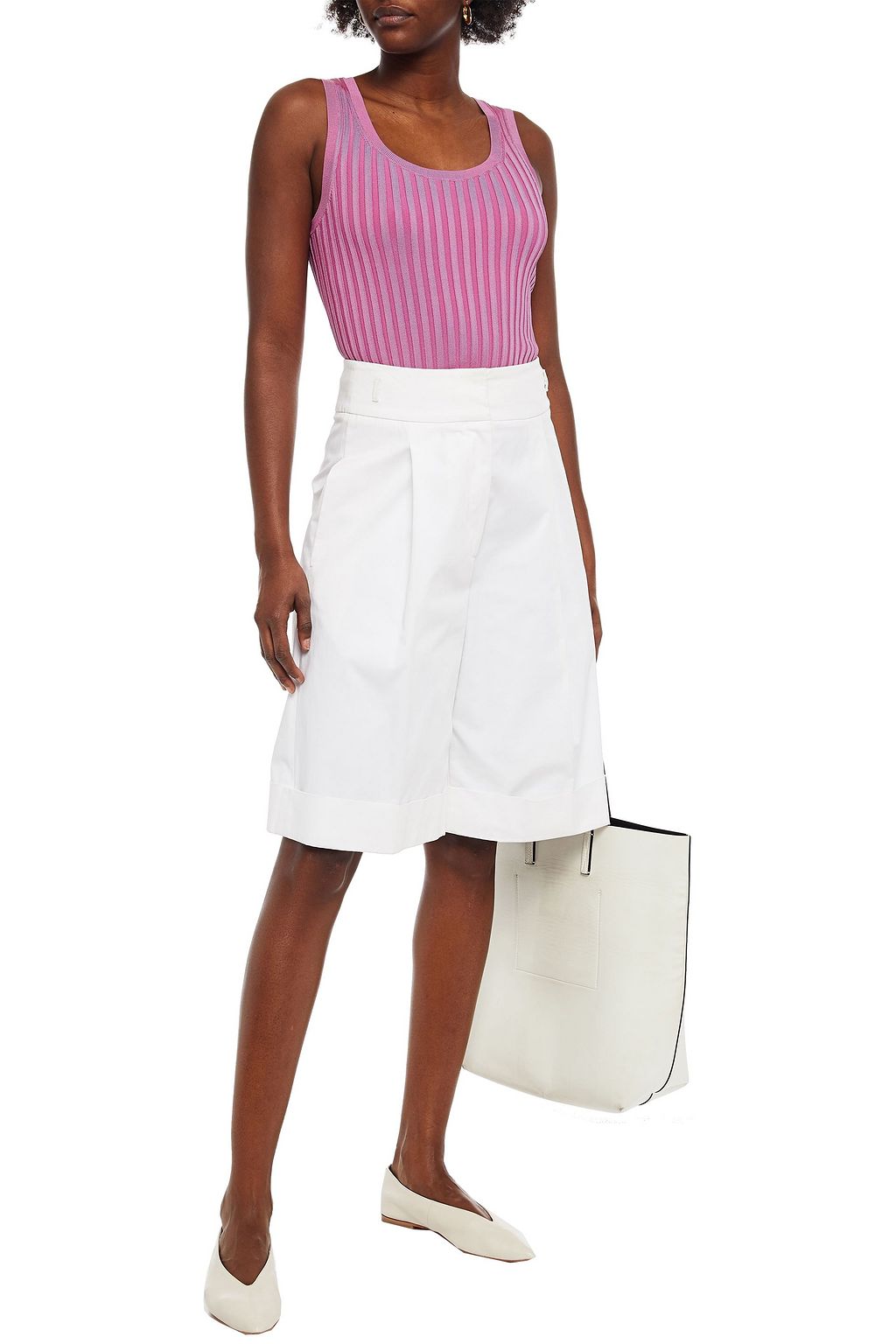 VERONICA BEARD Ribbed-knit tank
