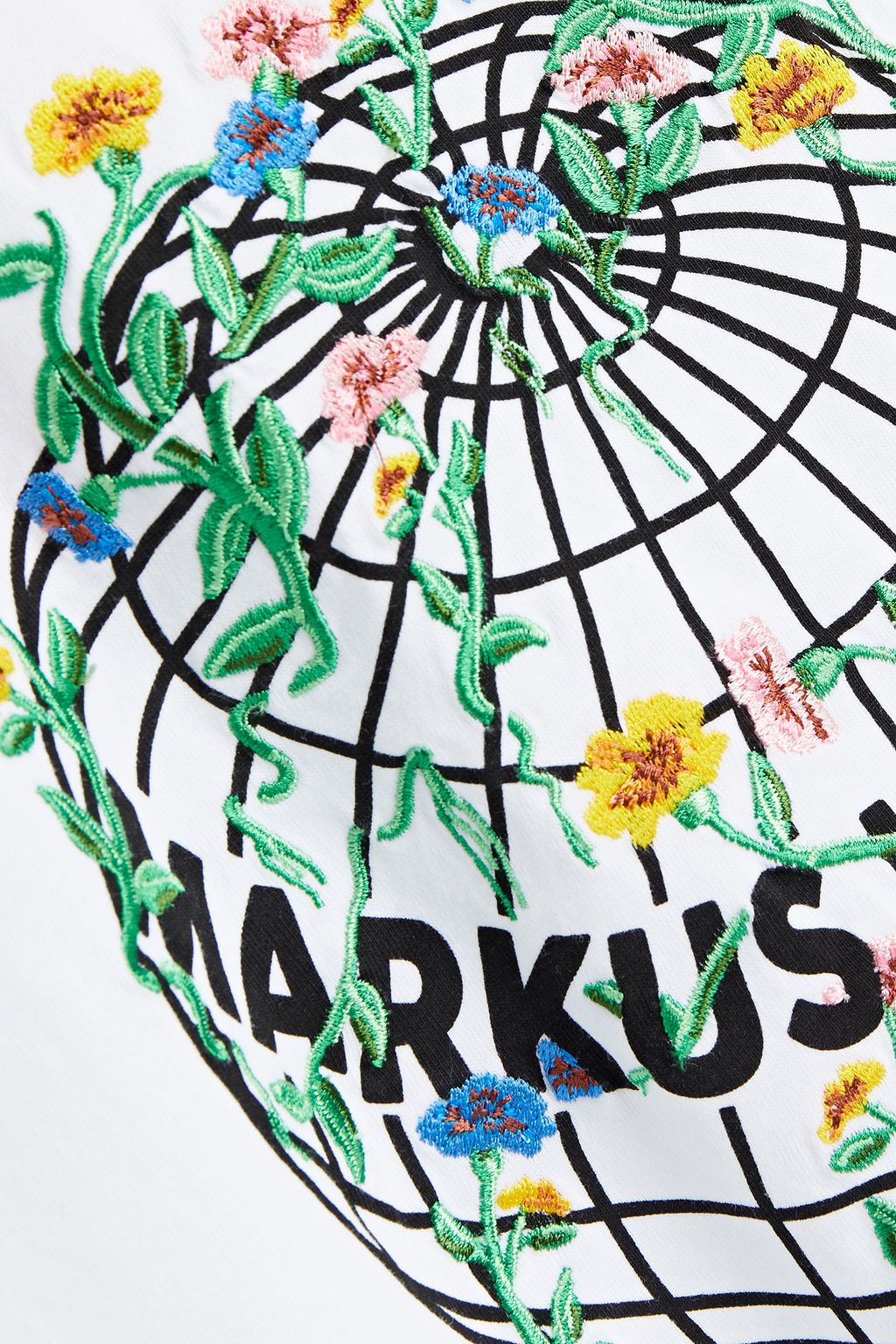 MARKUS LUPFER Blake embroidered printed organic cotton-jersey T-shirt