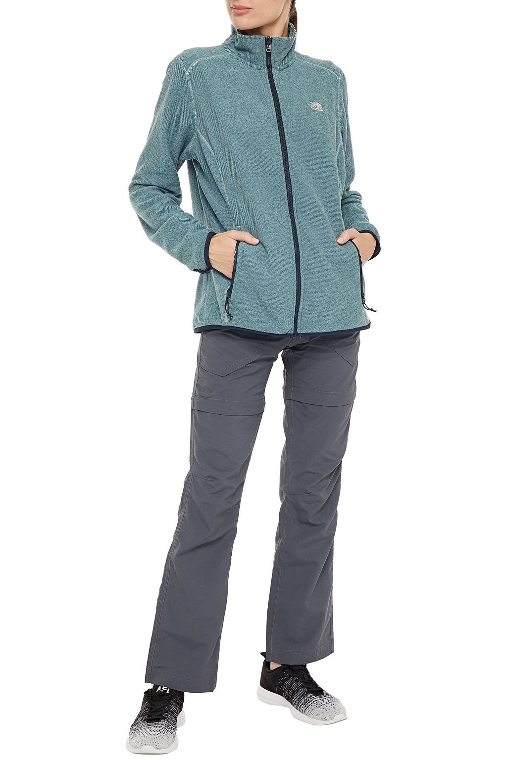 THE NORTH FACE Logo-embroidered striped fleece track jacket