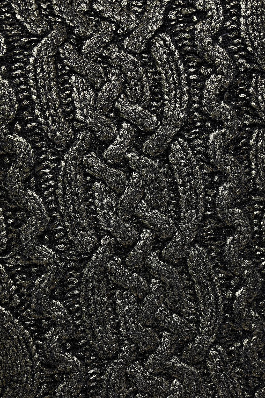 VERONICA BEARD Yola metallic cable-knit sweater