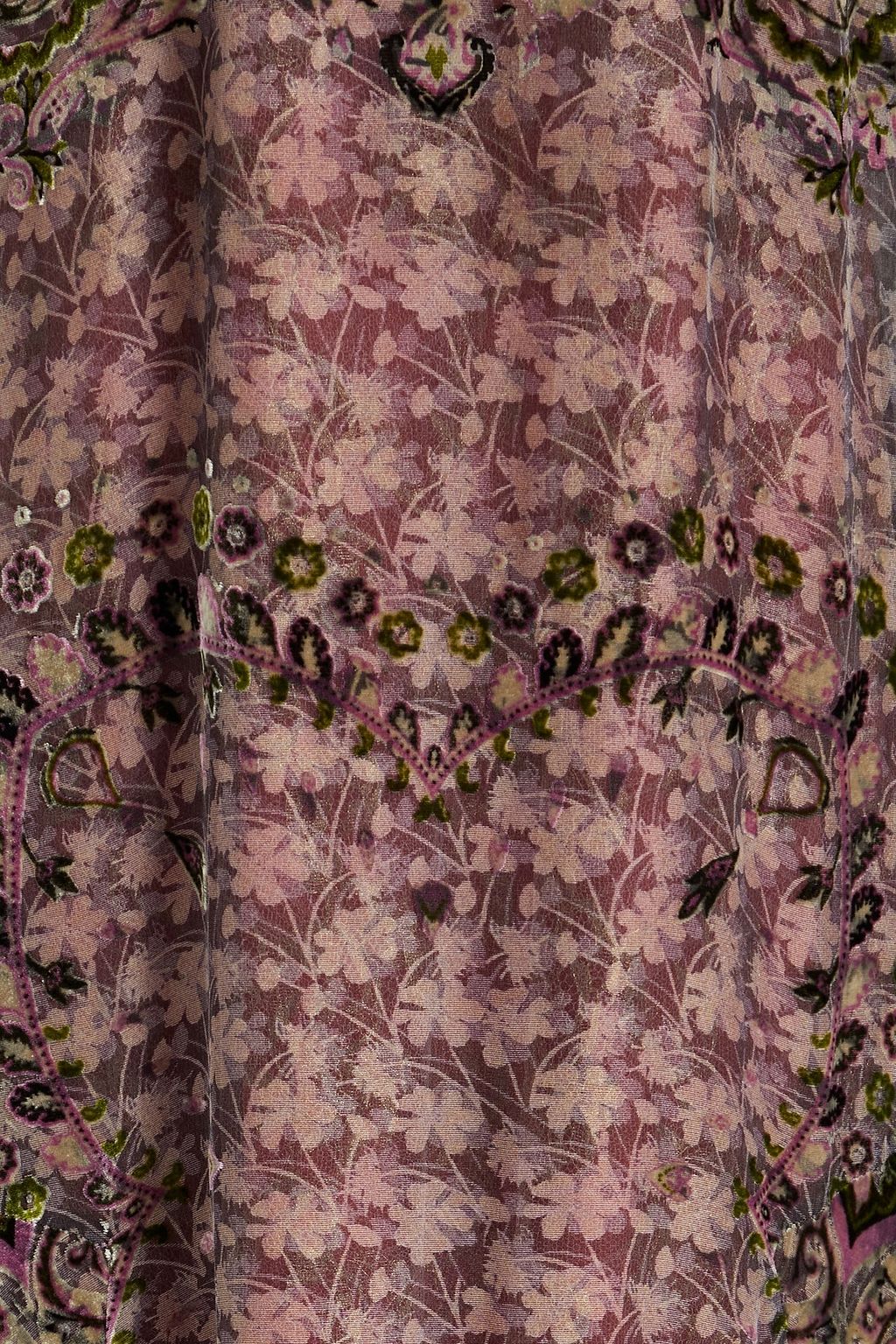 ETRO Printed devoré-velvet maxi slip dress