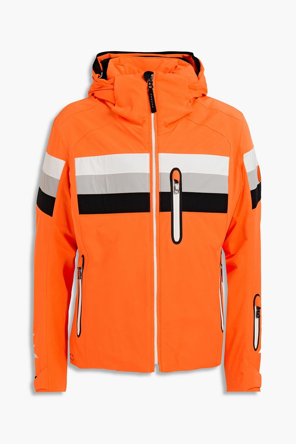 bright orange ski jacket