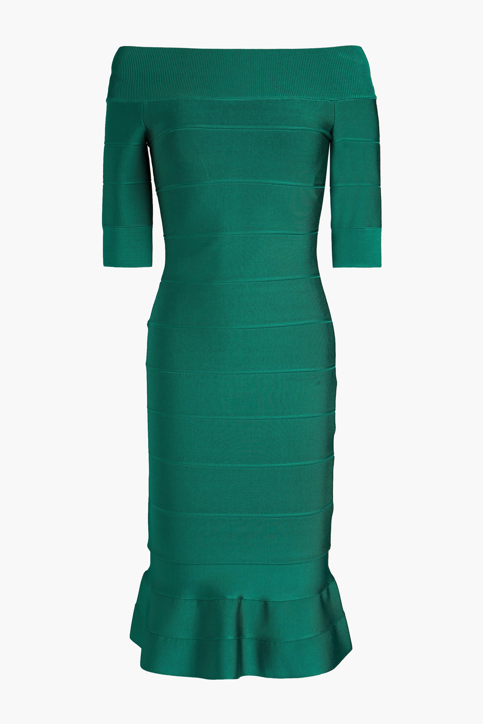 Herve Leger Fluted bandage dress thumbnail