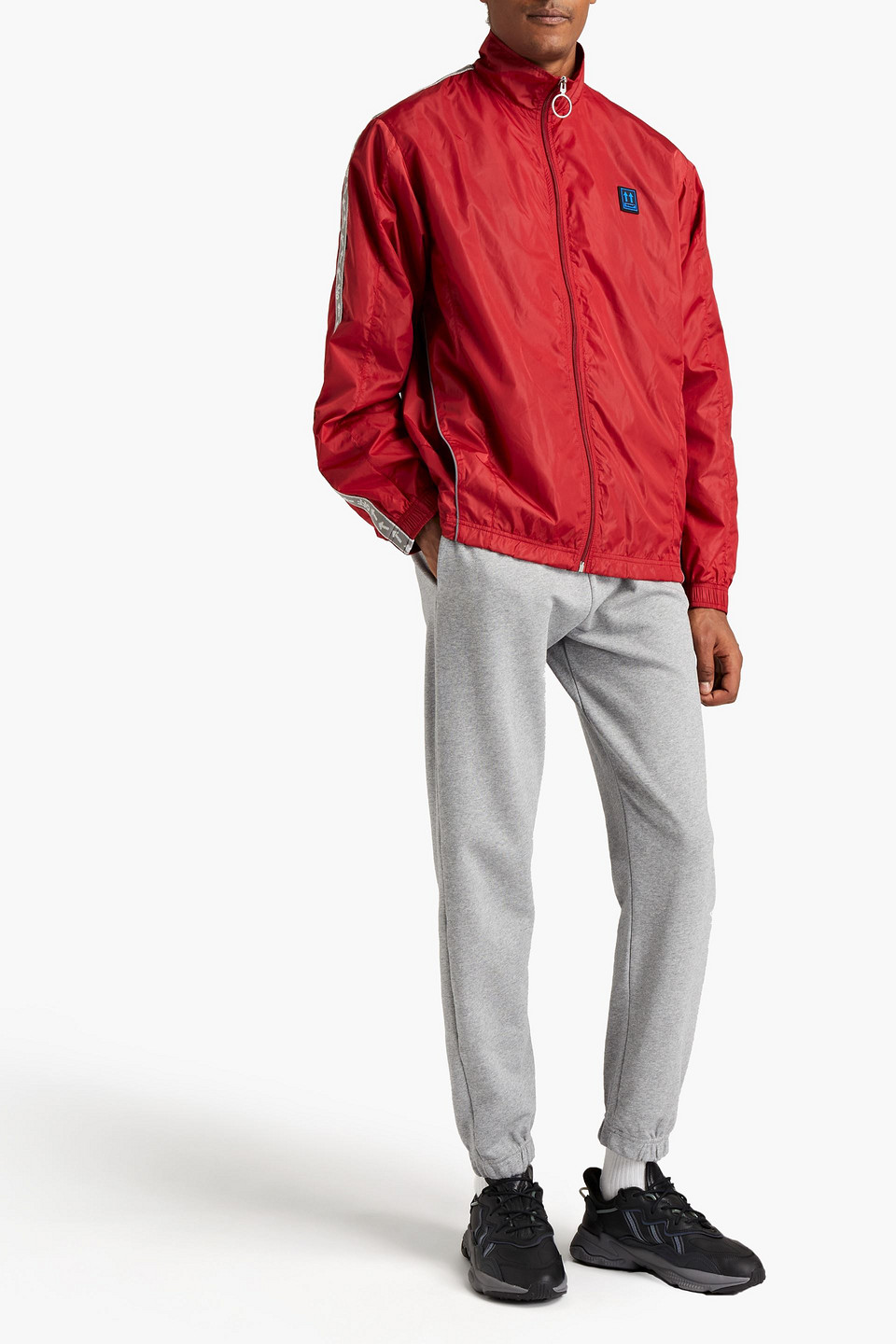 Off-white ™ Man Logo-appliquéd Shell Jacket In Red