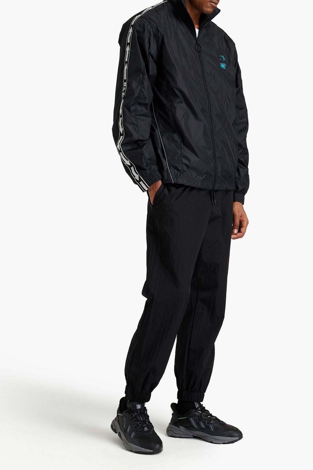 OFF-WHITE™ Appliquéd shell track jacket