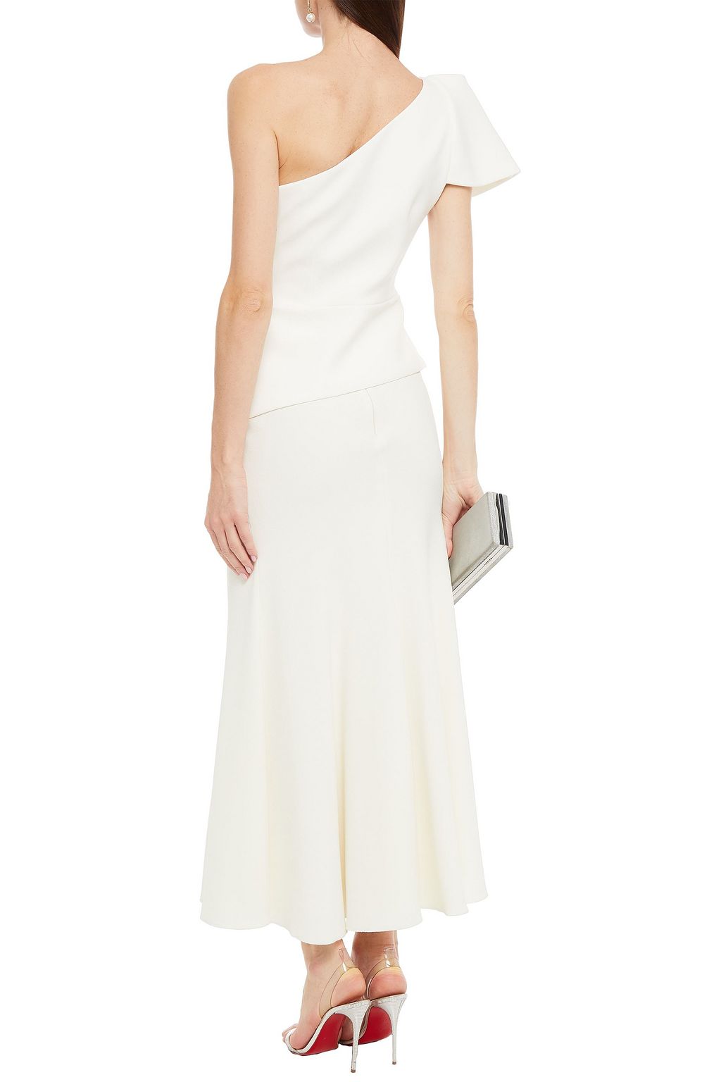 SAFIYAA Novata one-shoulder embellished crepe top