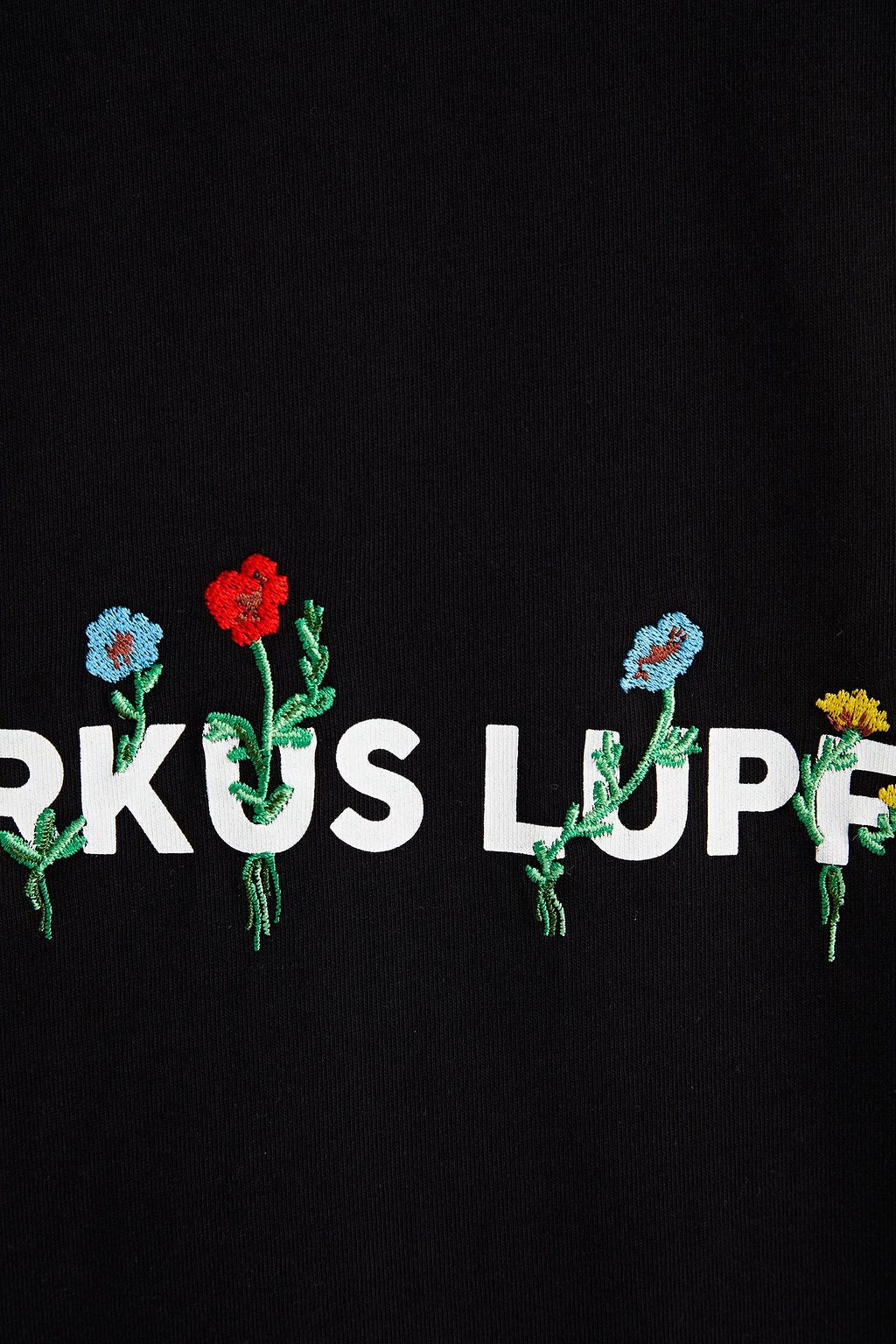 MARKUS LUPFER Nicola embroidered printed organic cotton-jersey T-shirt