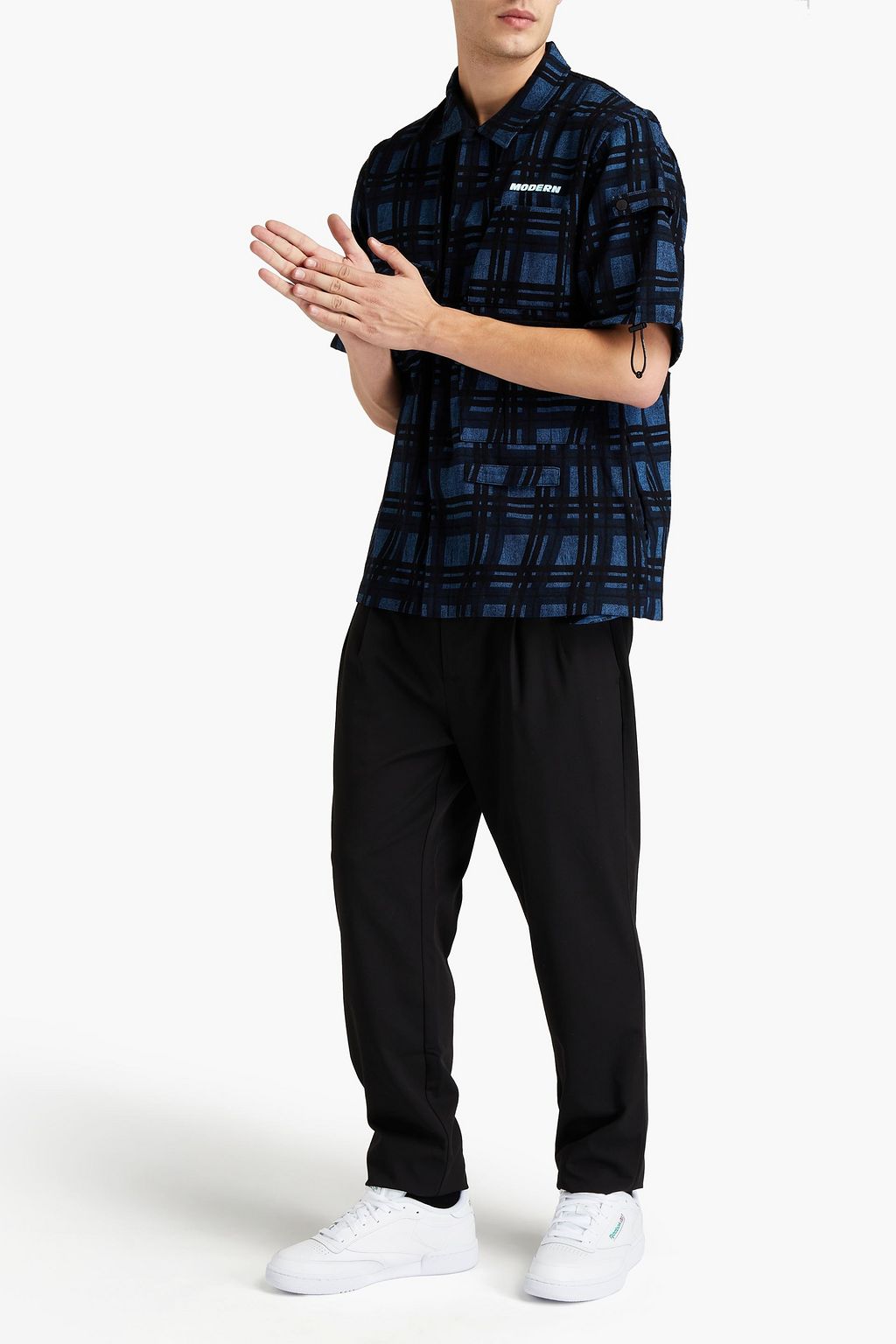 OFF-WHITE™ Checked cotton-flannel shirt