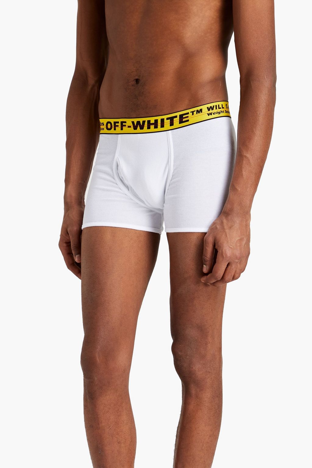 OFF-WHITE™ Monogram-trimmed ribbed stretch-cotton jersey boxer briefs