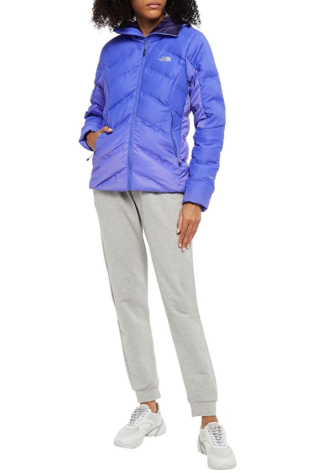 THE NORTH FACE Color-block twill hooded jacket
