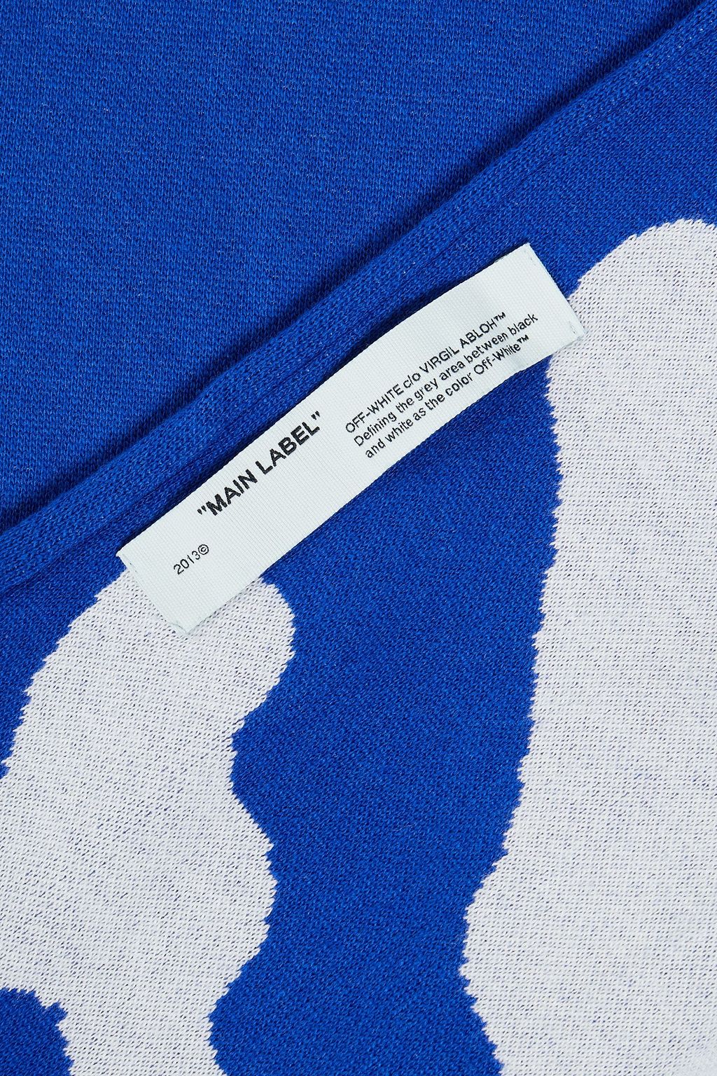OFF-WHITE™ Fringed jacquard-knit scarf