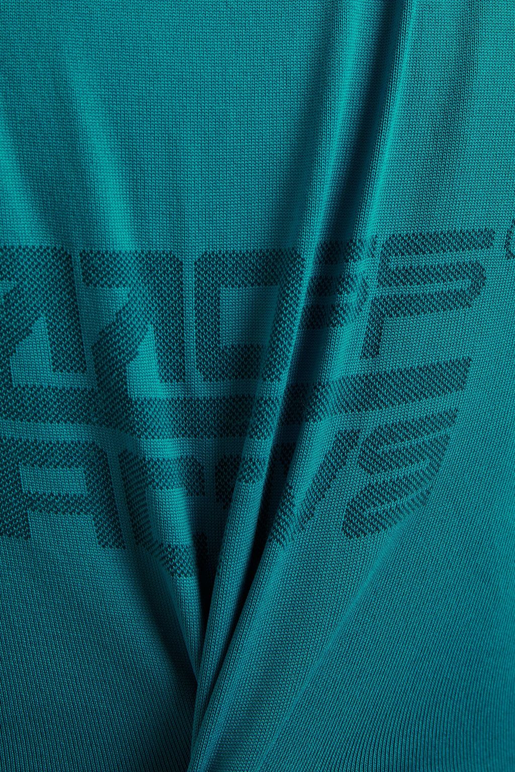 OFF-WHITE™ Printed jacquard-knit top