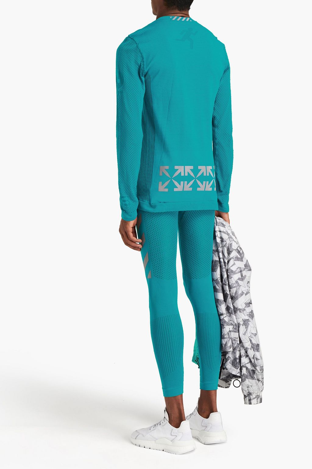 OFF-WHITE™ Printed jacquard-knit top