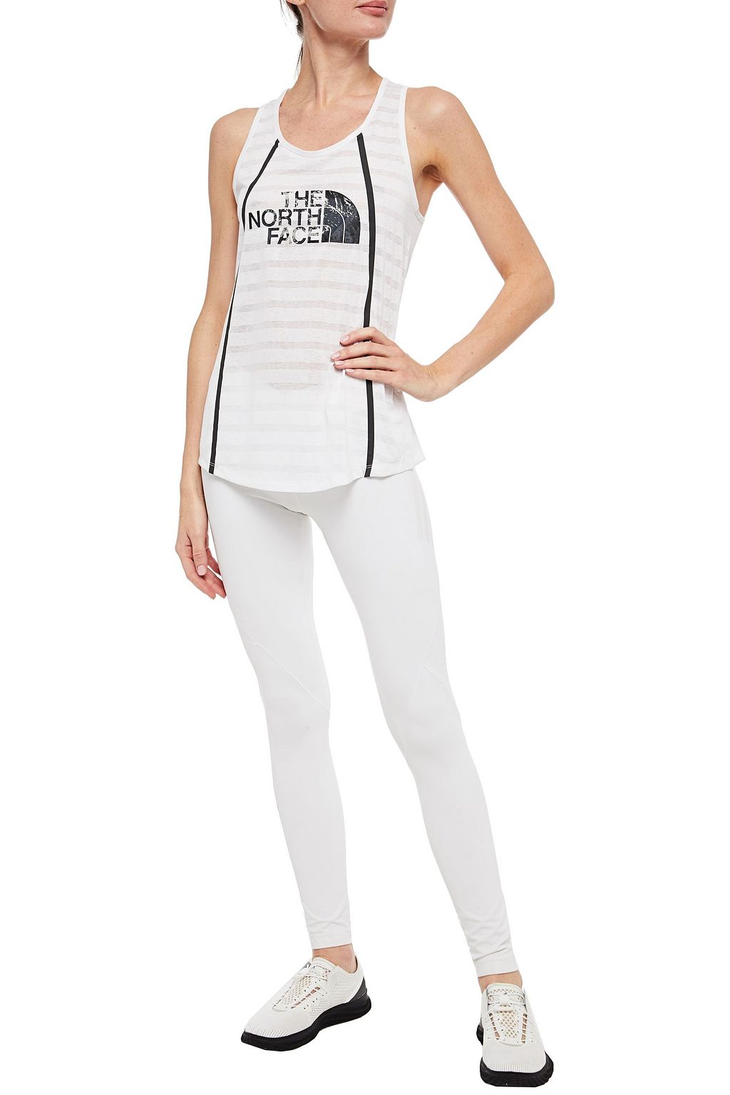 THE NORTH FACE Printed stretch-mesh and slub jersey tank