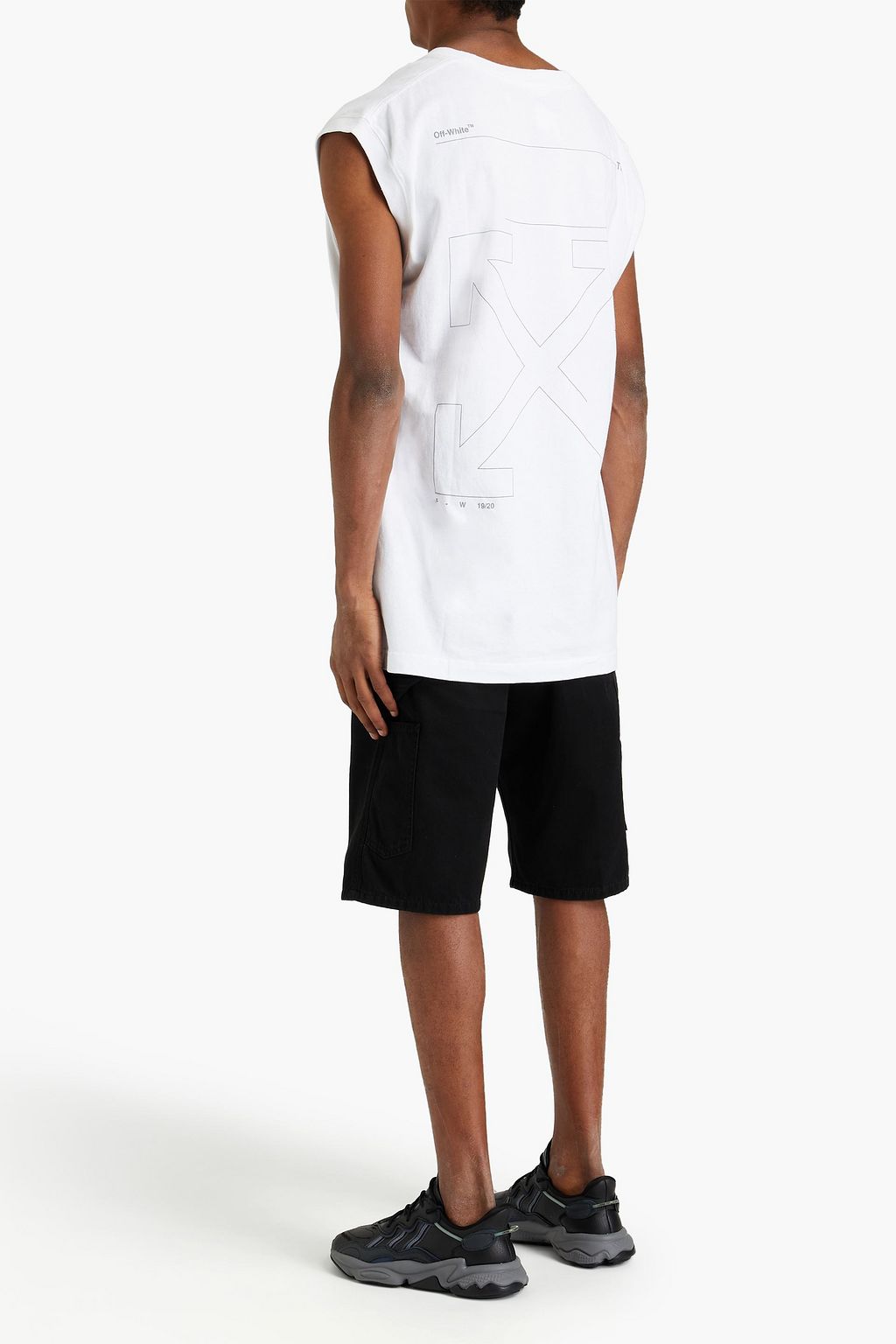 OFF-WHITE™ Appliquéd printed cotton-jersey tank