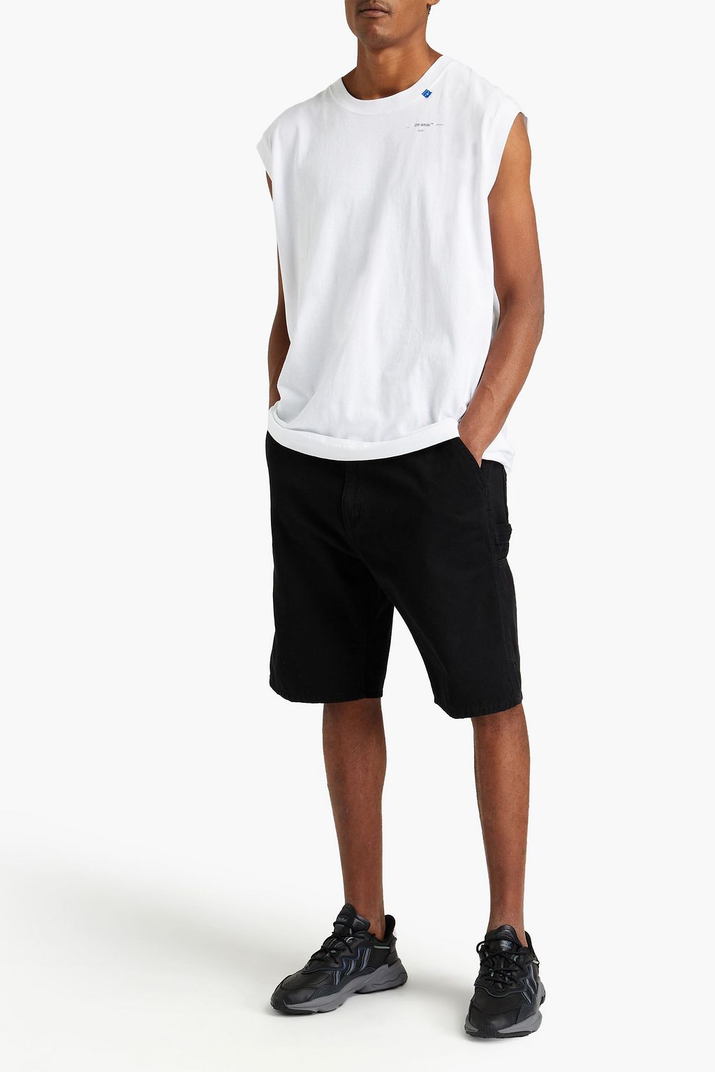 OFF-WHITE™ Appliquéd printed cotton-jersey tank