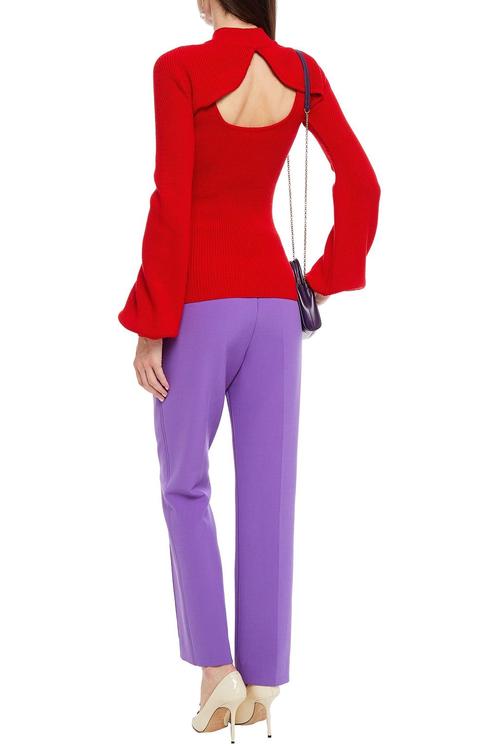 SAFIYAA Sabrine ribbed merino wool sweater and tank set