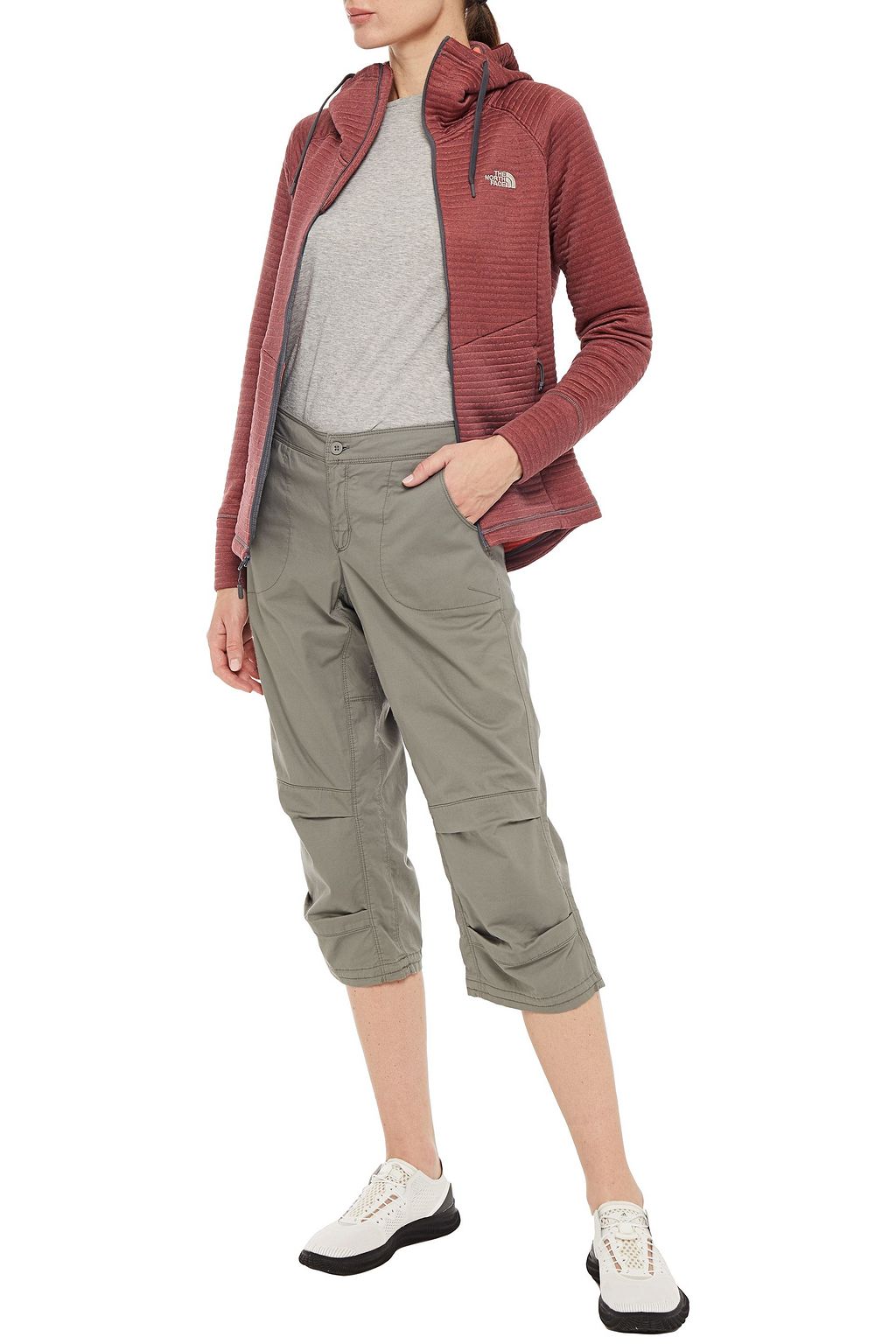 THE NORTH FACE Cropped stretch-cotton twill straight-leg pants