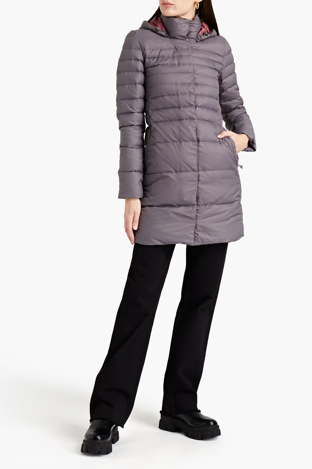 THE NORTH FACE Quilted shell hooded down coat