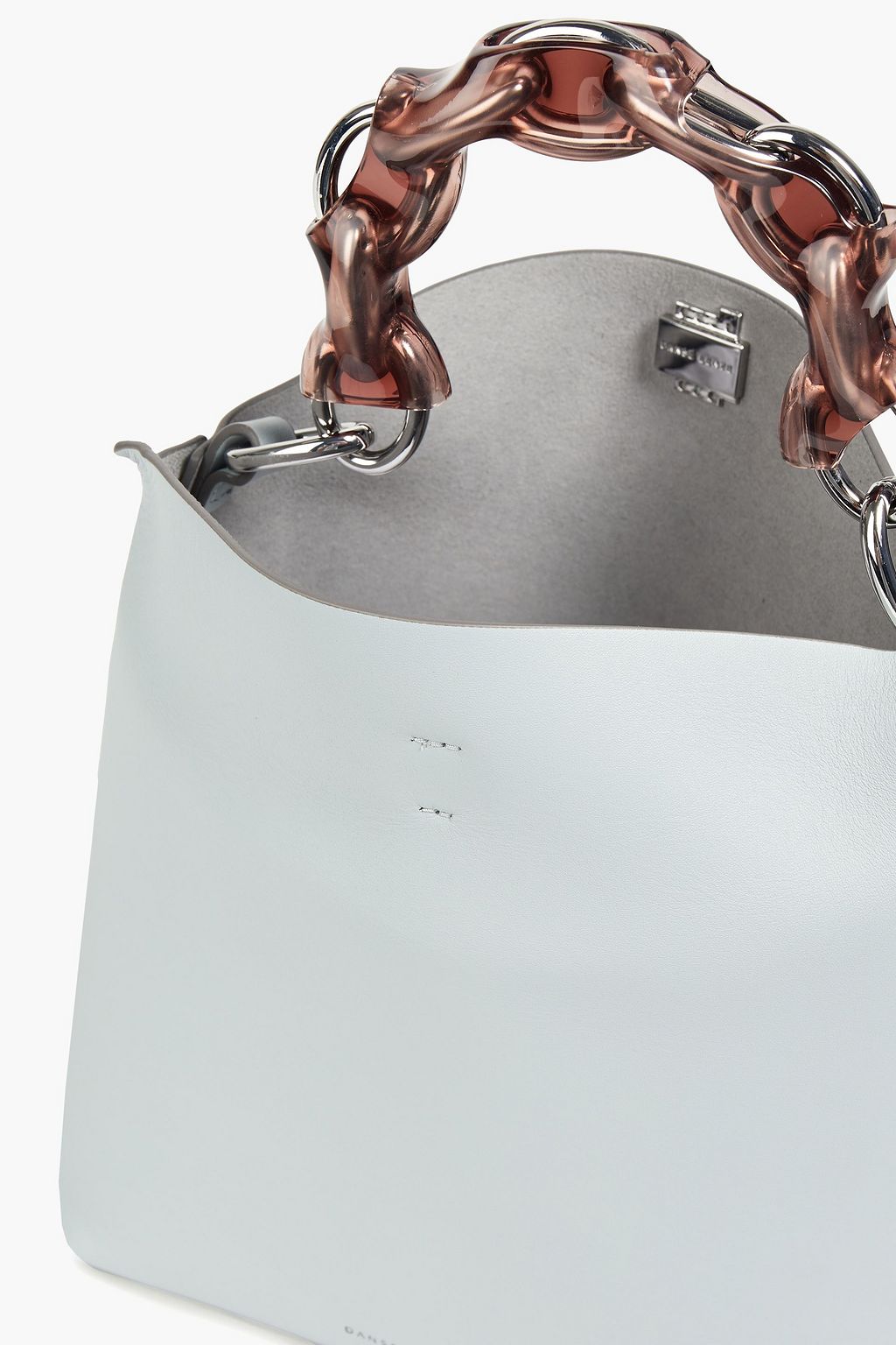 DANSE LENTE PVC-trimmed leather tote
