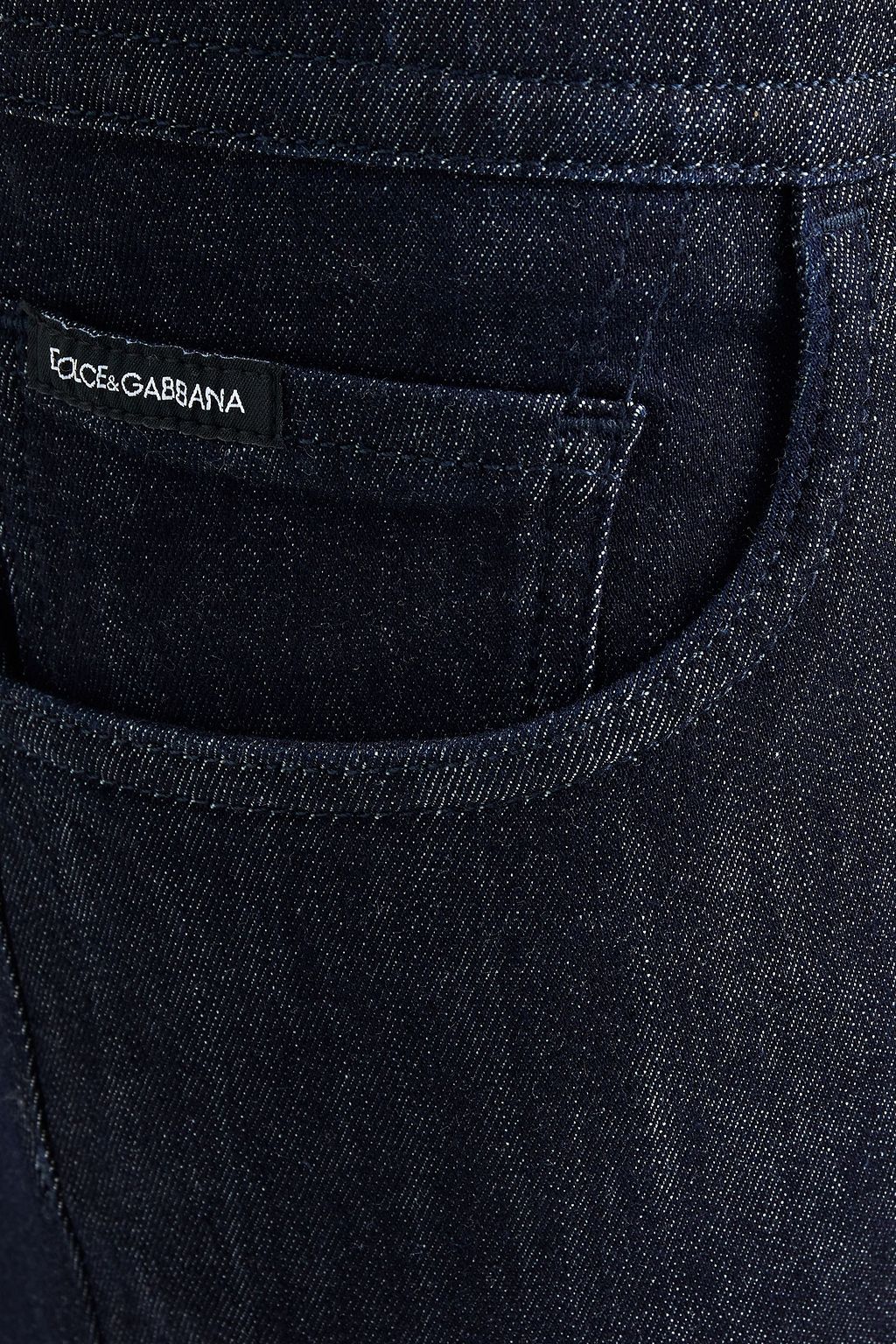 DOLCE&GABBANA بنطلون جينز من الدنيم بقصة سكيني مزخرف بشعار العلامة التجارية
