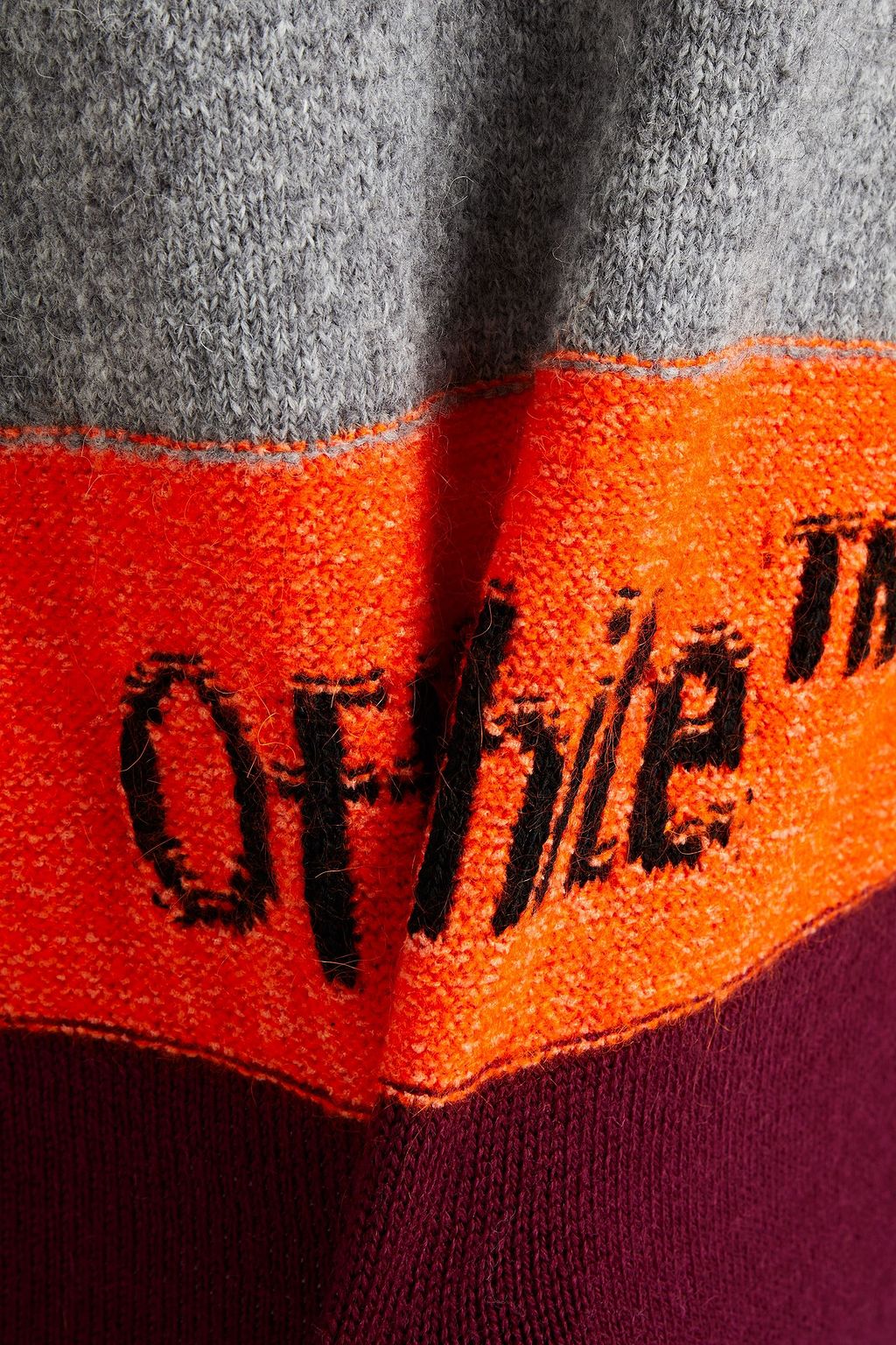 OFF-WHITE™ Striped intarsia-knit wool-blend sweater