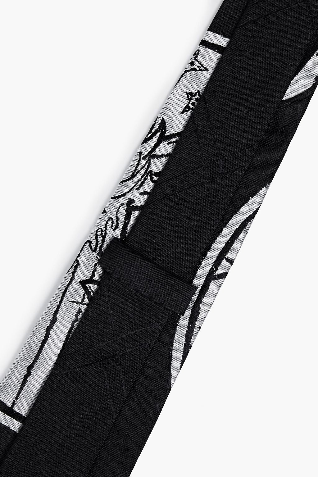 OFF-WHITE™ Printed silk-satin tie