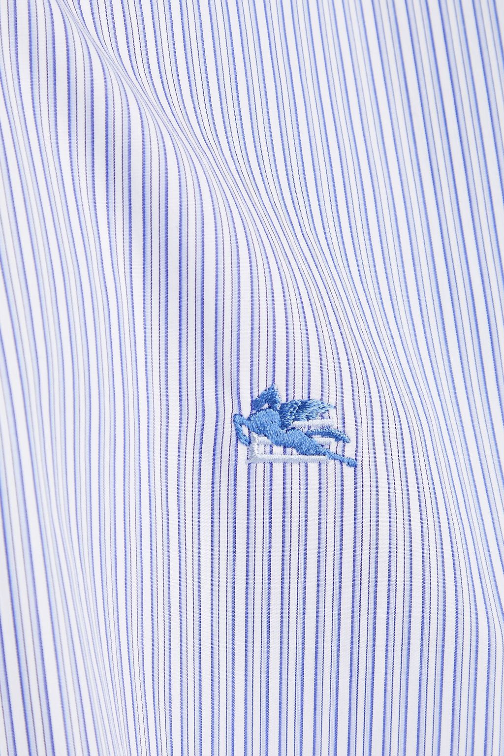 ETRO Paneled striped cotton-poplin shirt