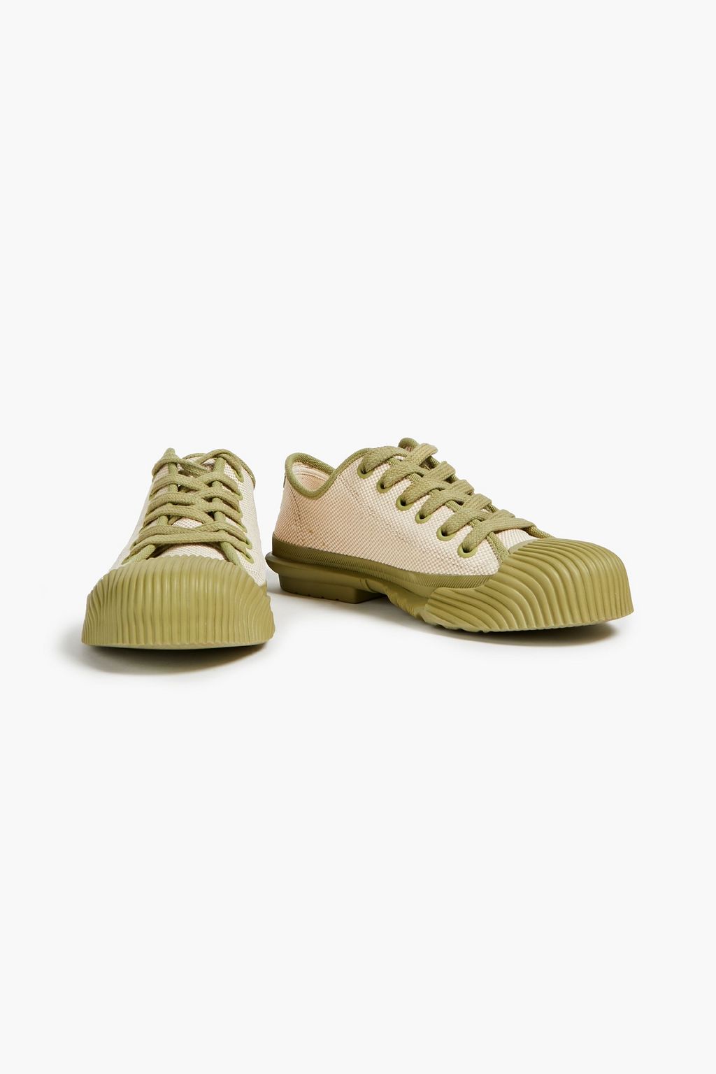 TORY BURCH Logo-appliquéd canvas sneakers
