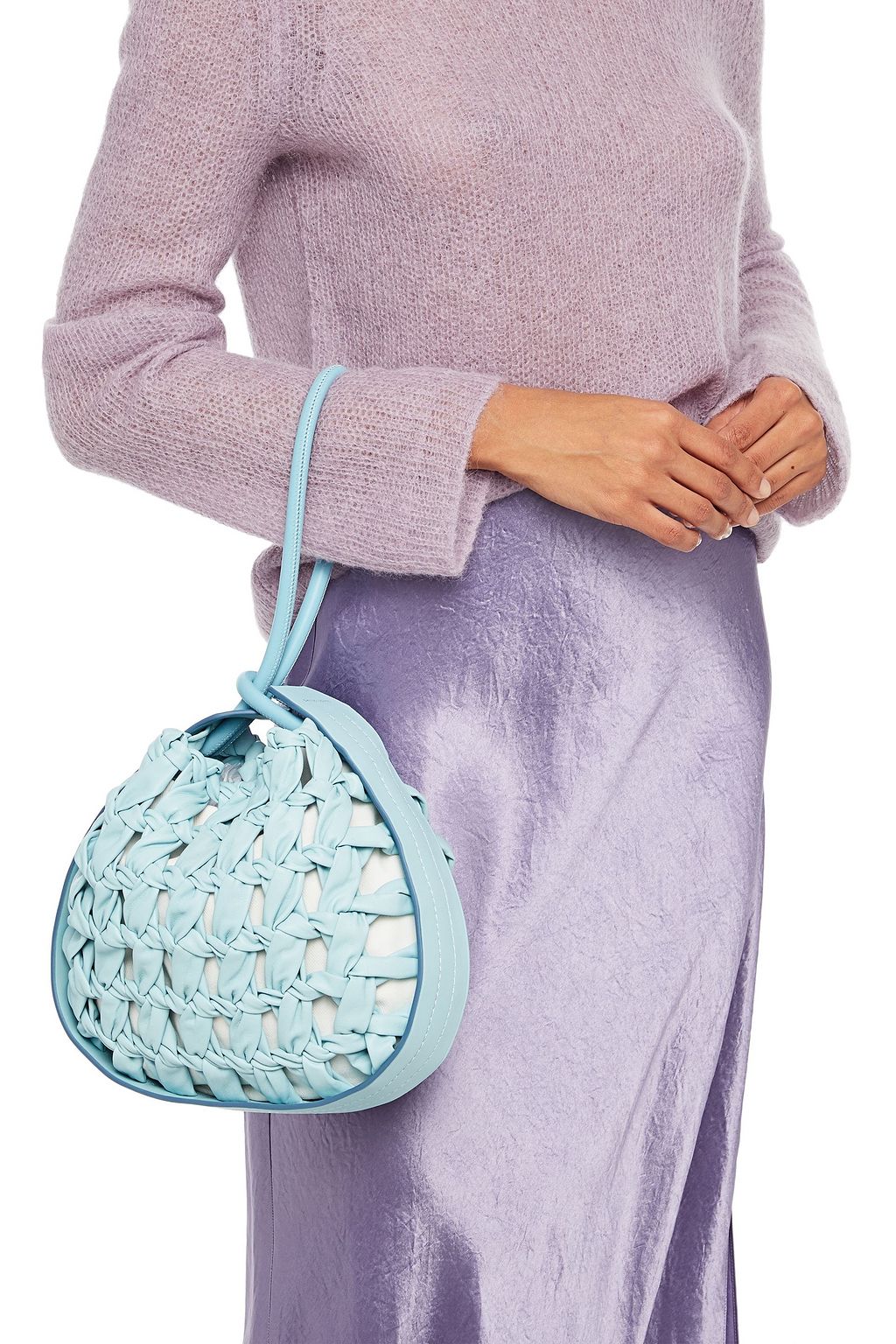 DANSE LENTE Lake woven leather tote