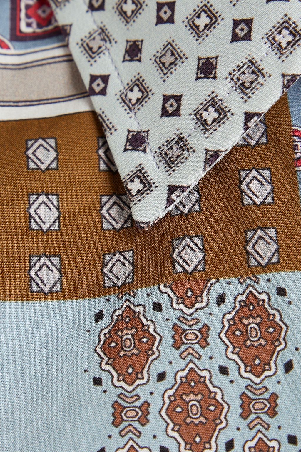ETRO Patchwork-effect printed cotton-blend poplin shirt