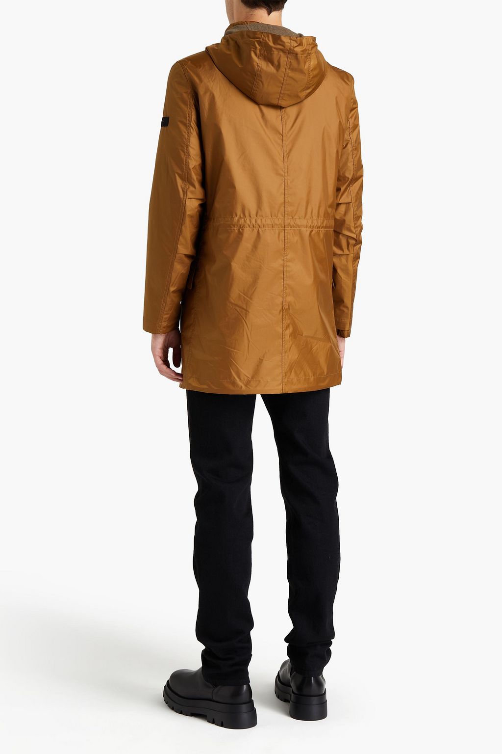 ARMY BY YVES SALOMON Logo-appliquéd shell hooded down parka