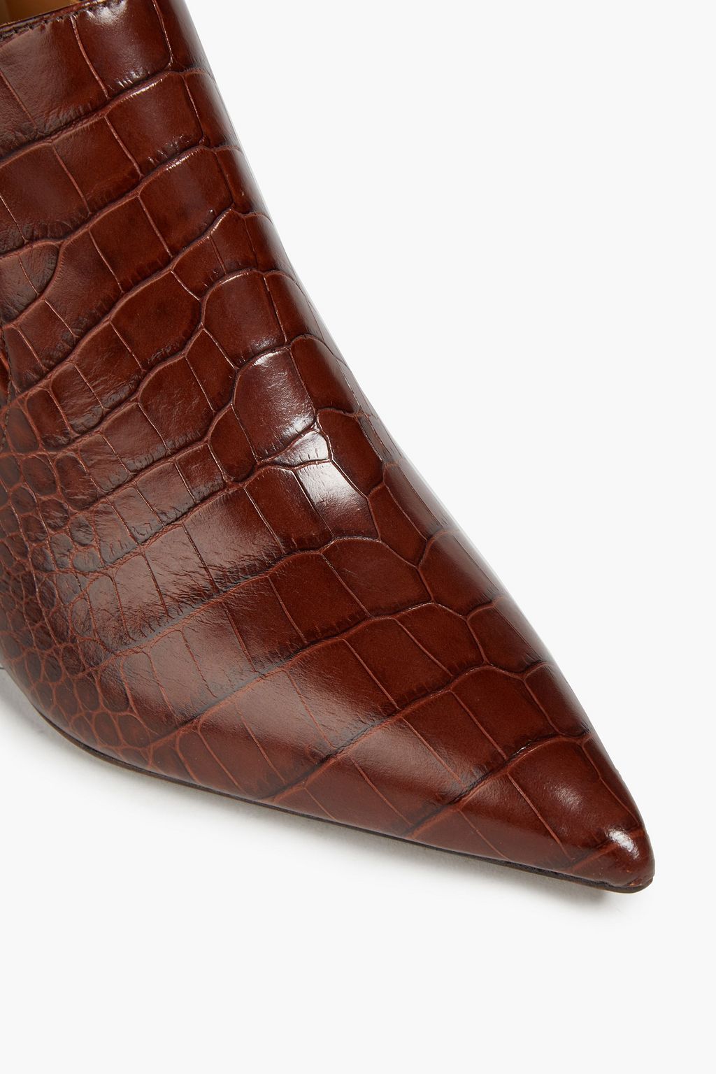TORY BURCH Georgina croc-effect leather ankle boots