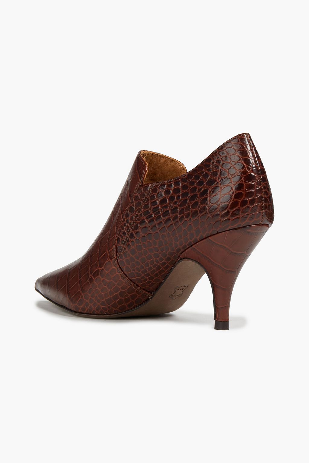 TORY BURCH Georgina croc-effect leather ankle boots