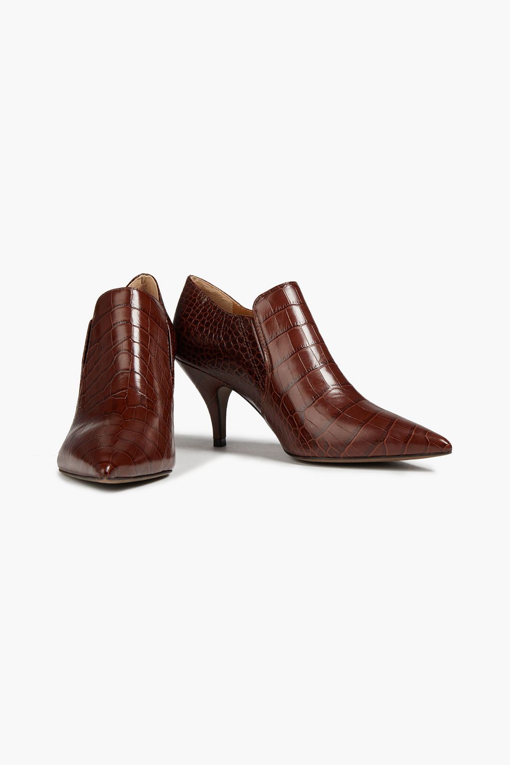 TORY BURCH Georgina croc-effect leather ankle boots