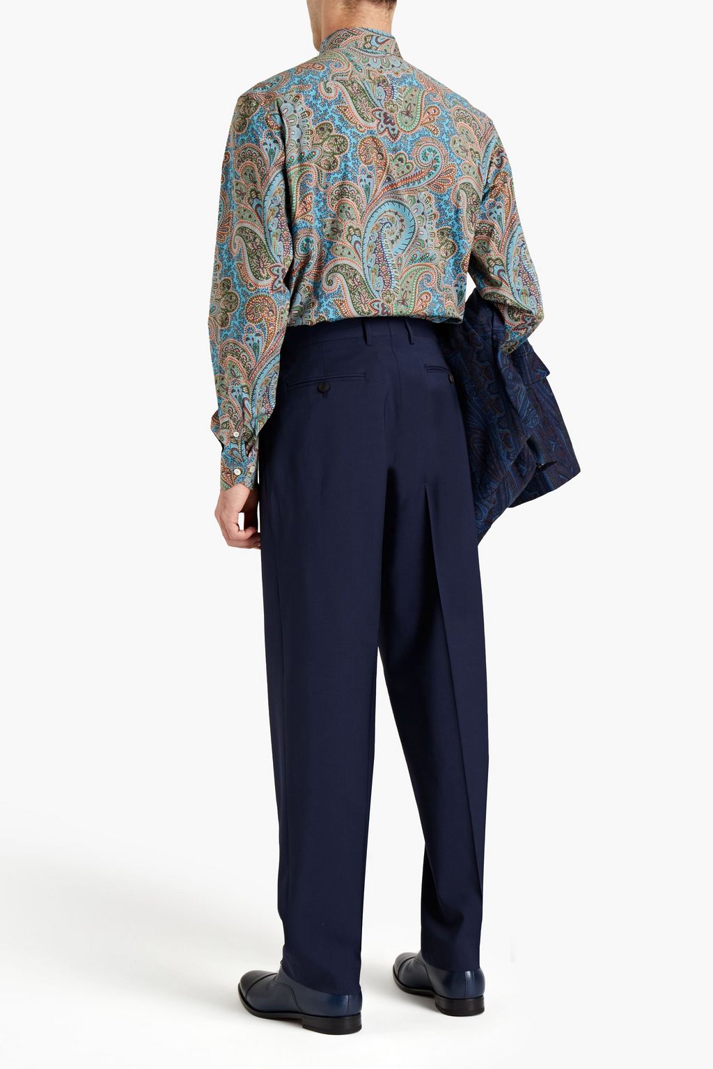 ETRO Printed cotton-poplin shirt