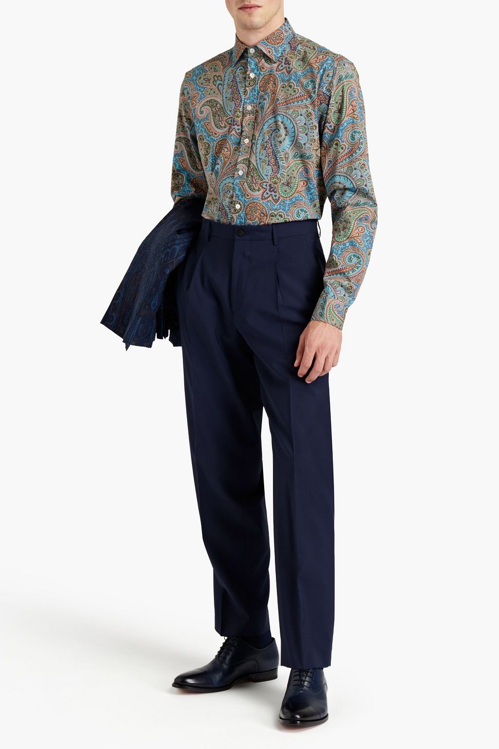 ETRO Printed cotton-poplin shirt